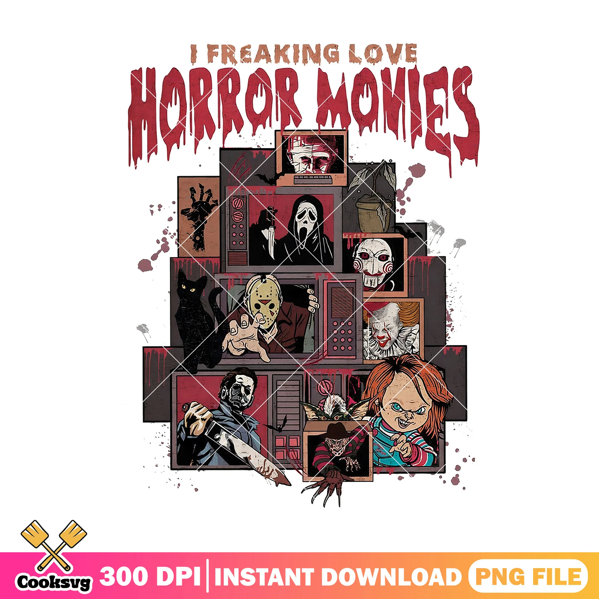 I freaking love horror movie design png, netflix horror movies png