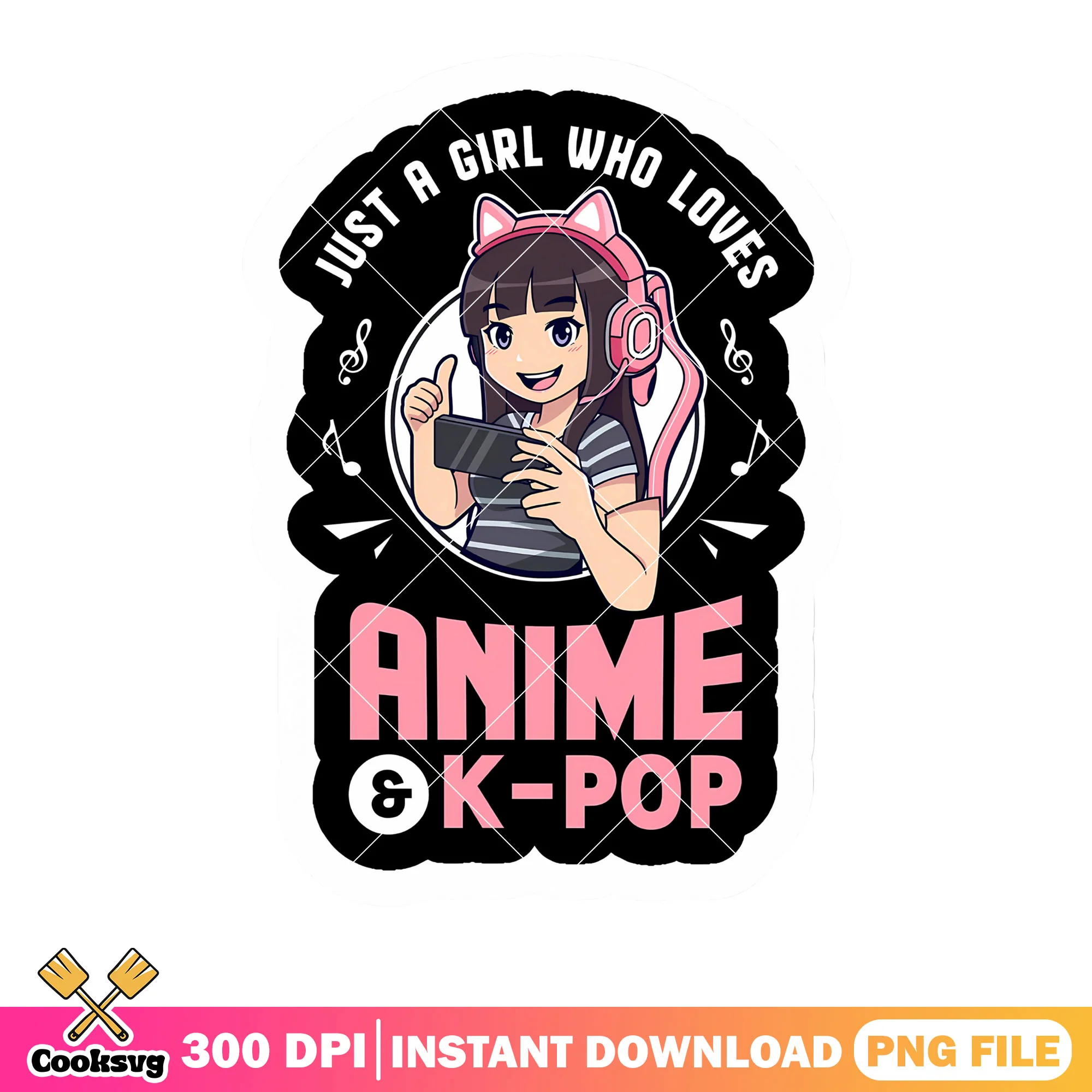 I just a girl who love kpop png, anime kpop png, girls love kpop png