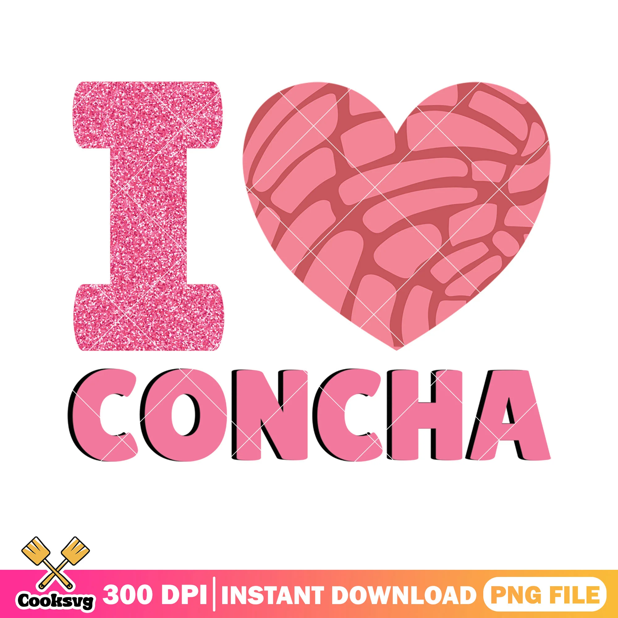 I love concha png, happy valentines day png, valentine poster png