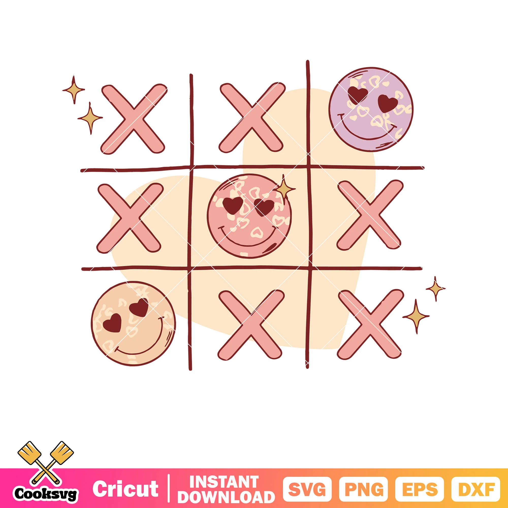 Icon smile xoxo pink valentine svg, xoxo valentine svg, pink valentine svg
