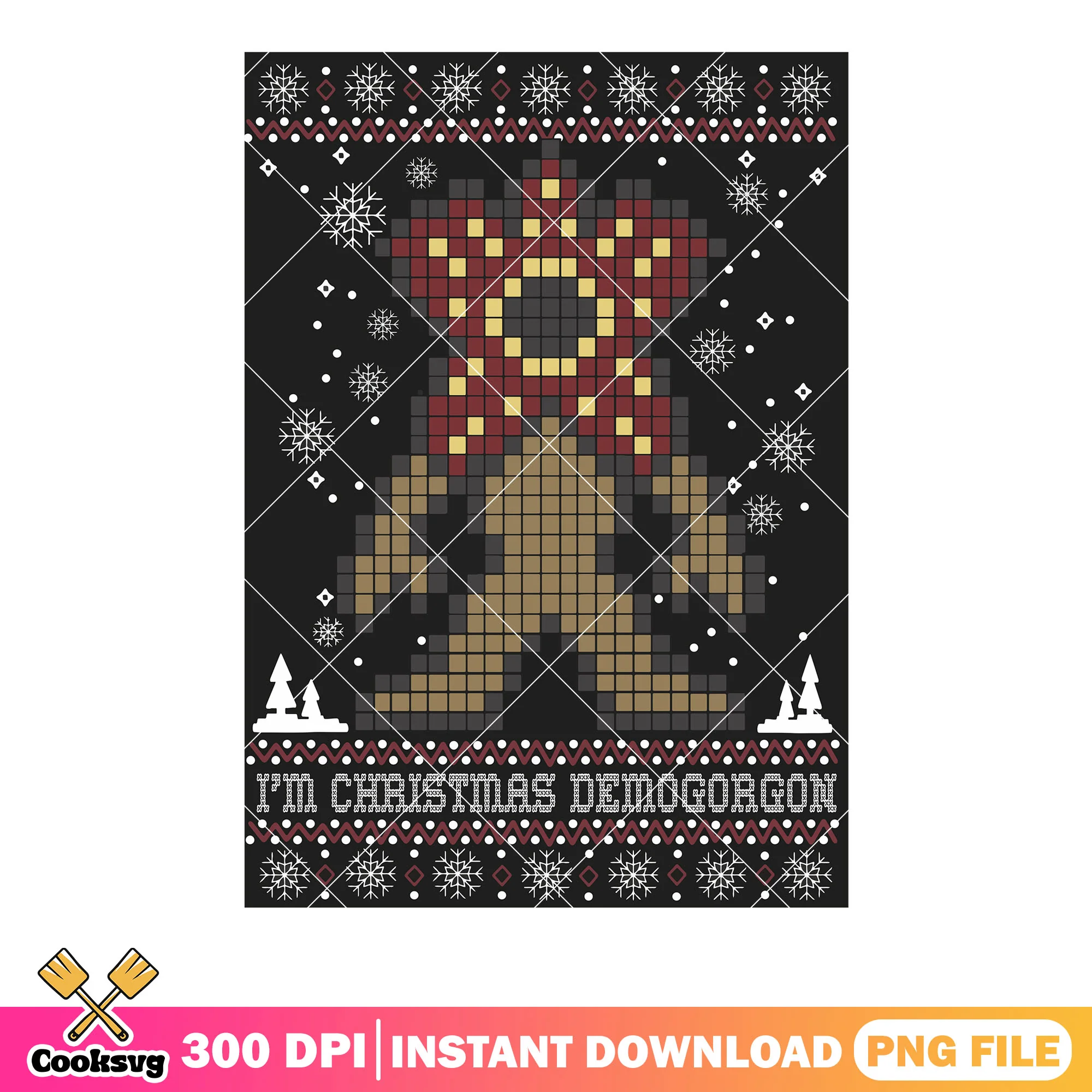 Im christmas demogorgon png, merry christmas png, christmas poster png