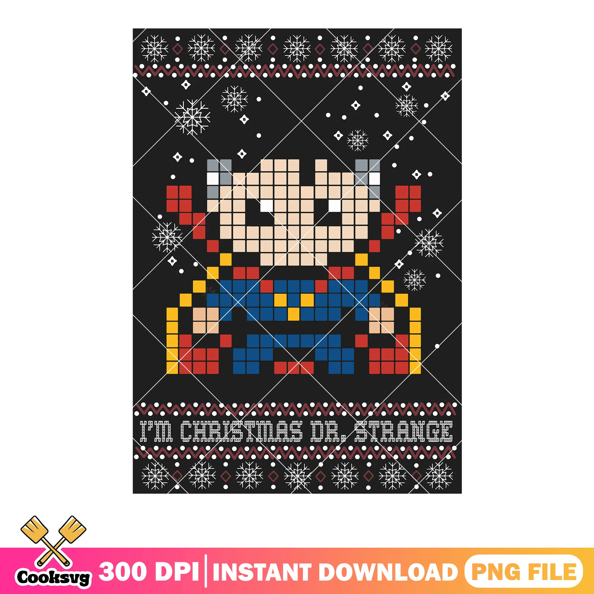 Im christmas dr strange png, Marvel christmas png, christmas poster png