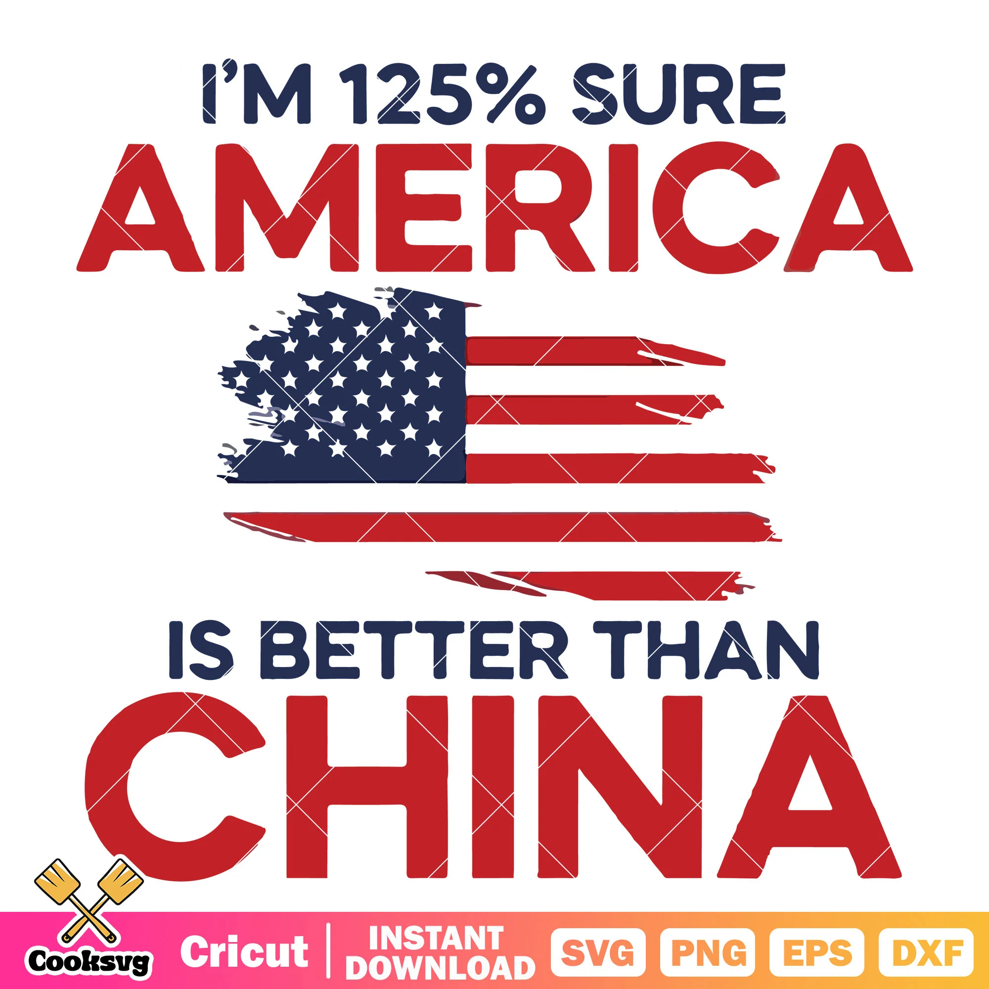 Im sure america better than china svg, china america svg