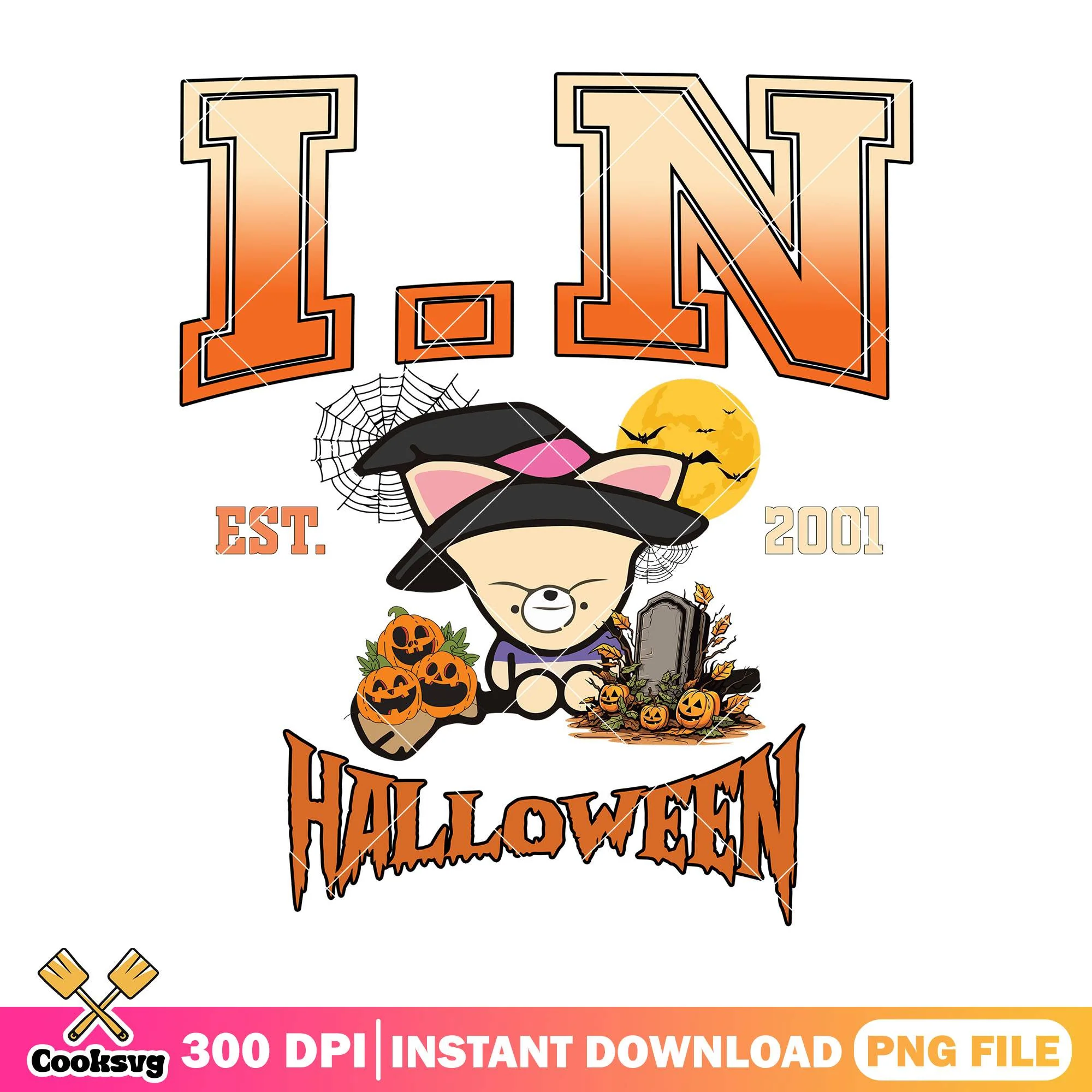 In 2001 fox design png, halloween drawings png, witch fox png
