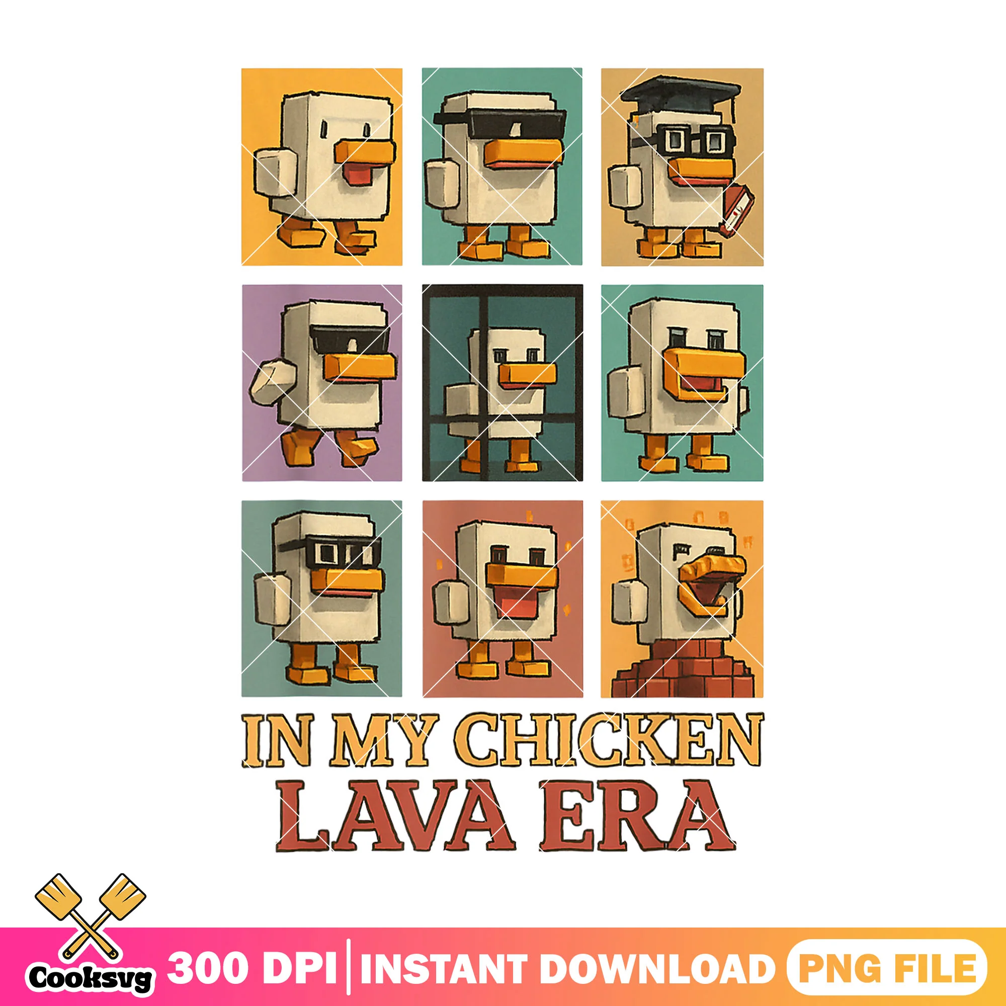 In my chicken lava era minecraft png, lava chicken png, lava fried chicken png