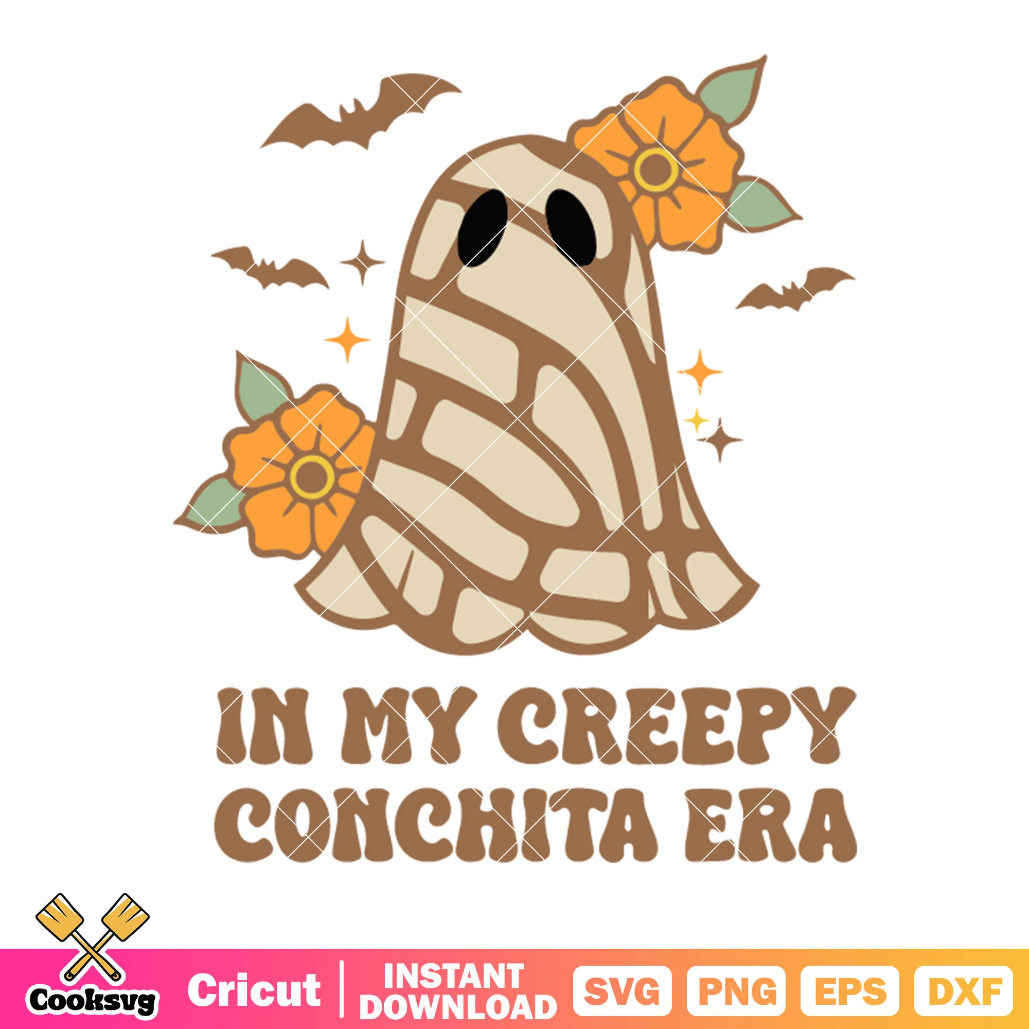 In my creepy conchita era svg. scary bats svg, ghost blanket svg