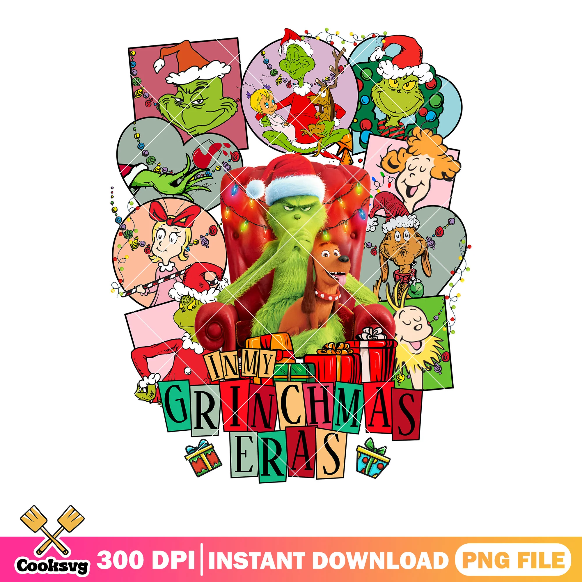 In my grinchmas eras png, the grinch png, christmas gifts png