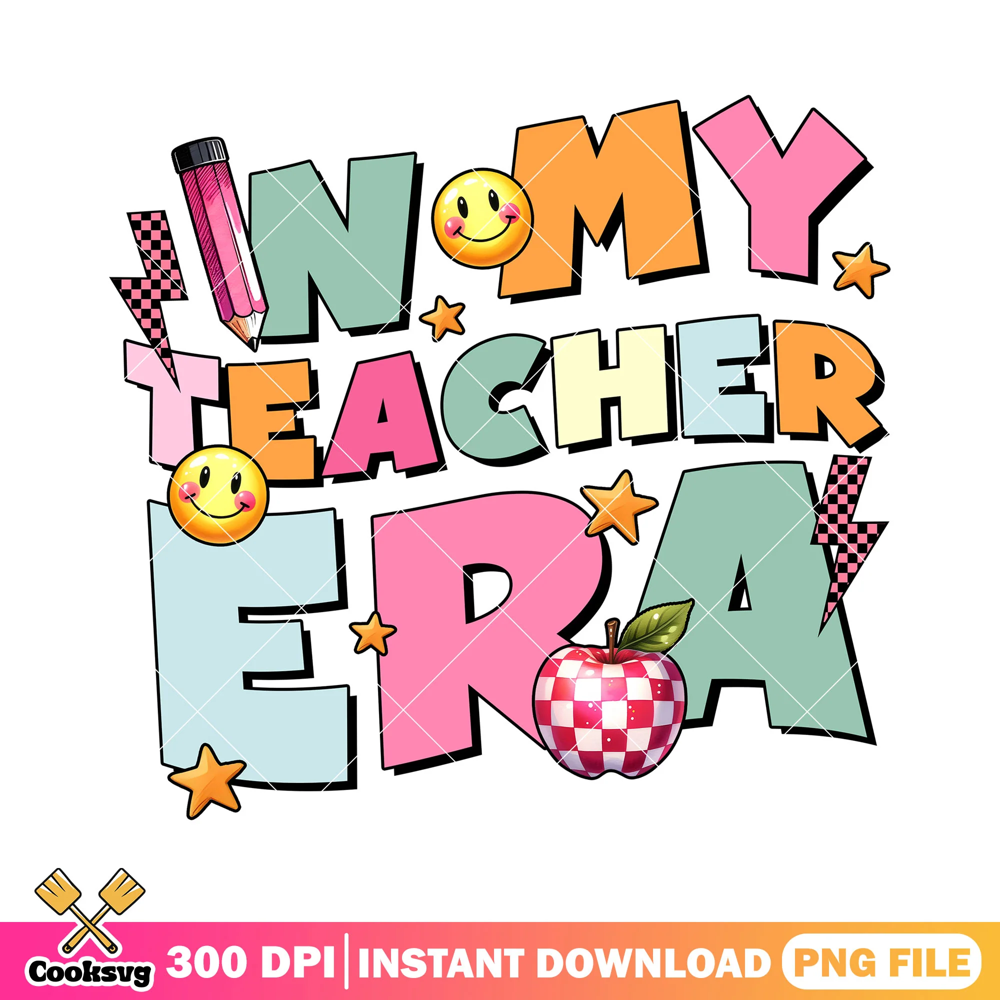 In teacher era design png, colors font png, go back to school png