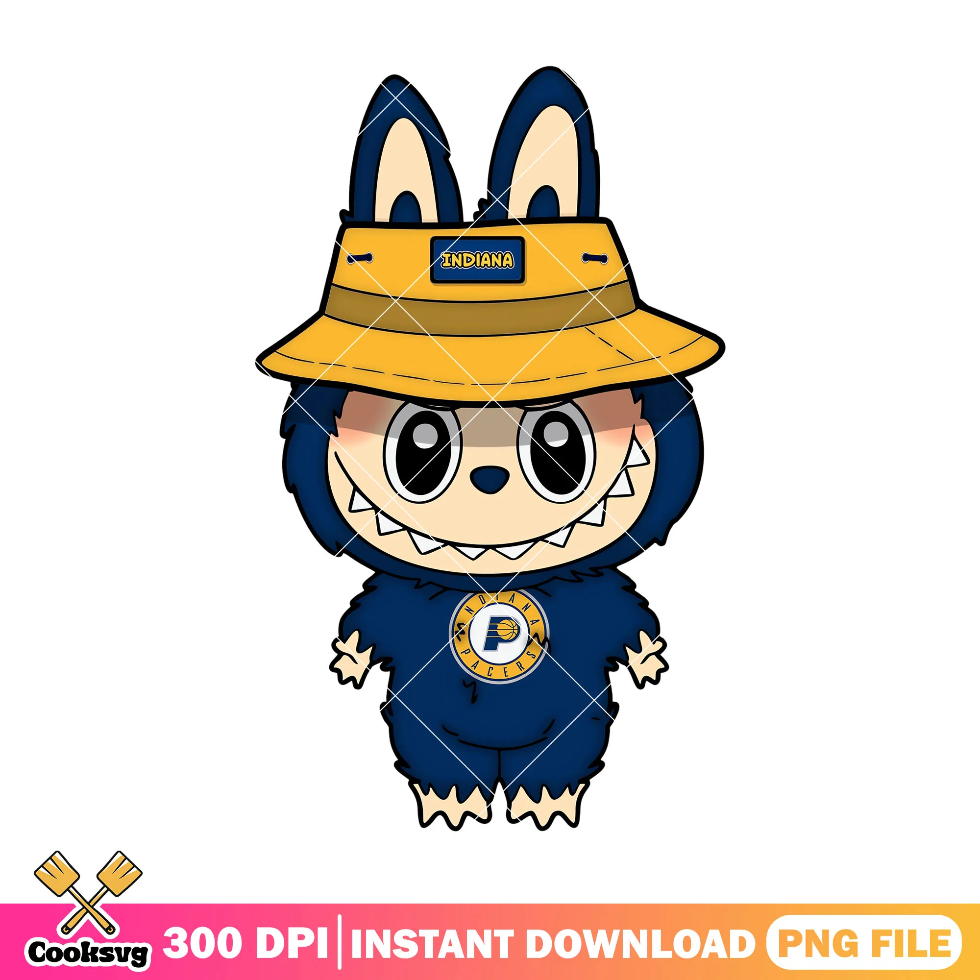 Indiana labubu baseball team png, labubu plush png, labubu art png