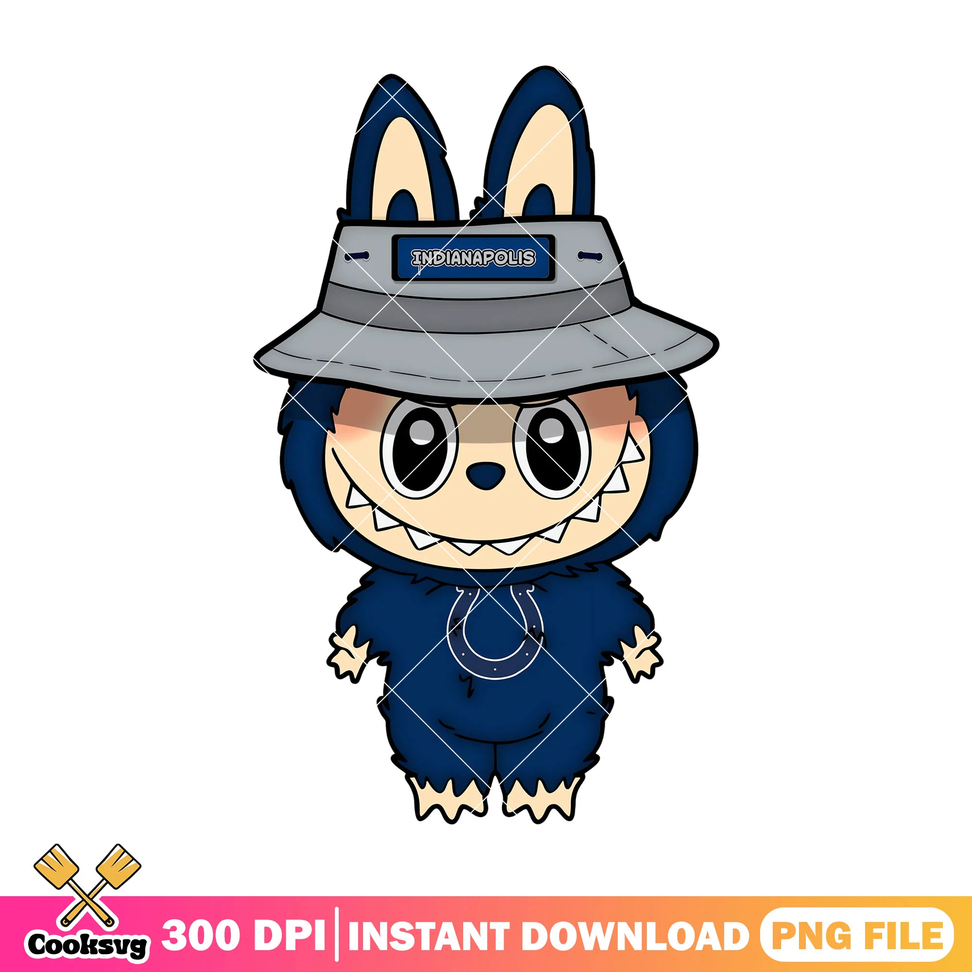 Indianapolis labubu baseball team png, labubu art png, labubu cute png