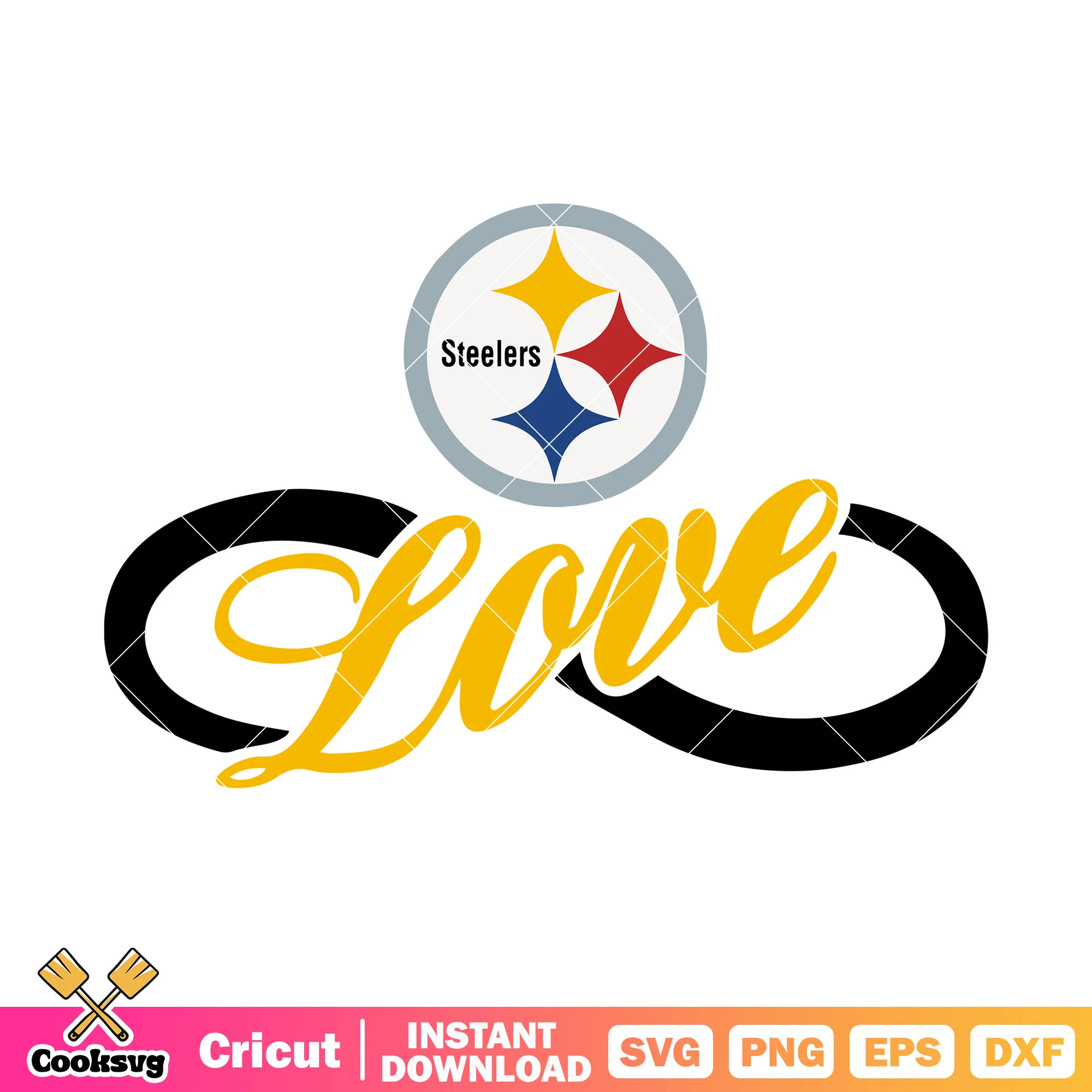 Infinity steelers team nfl svg, afc north svg, pittsburgh steelers svg