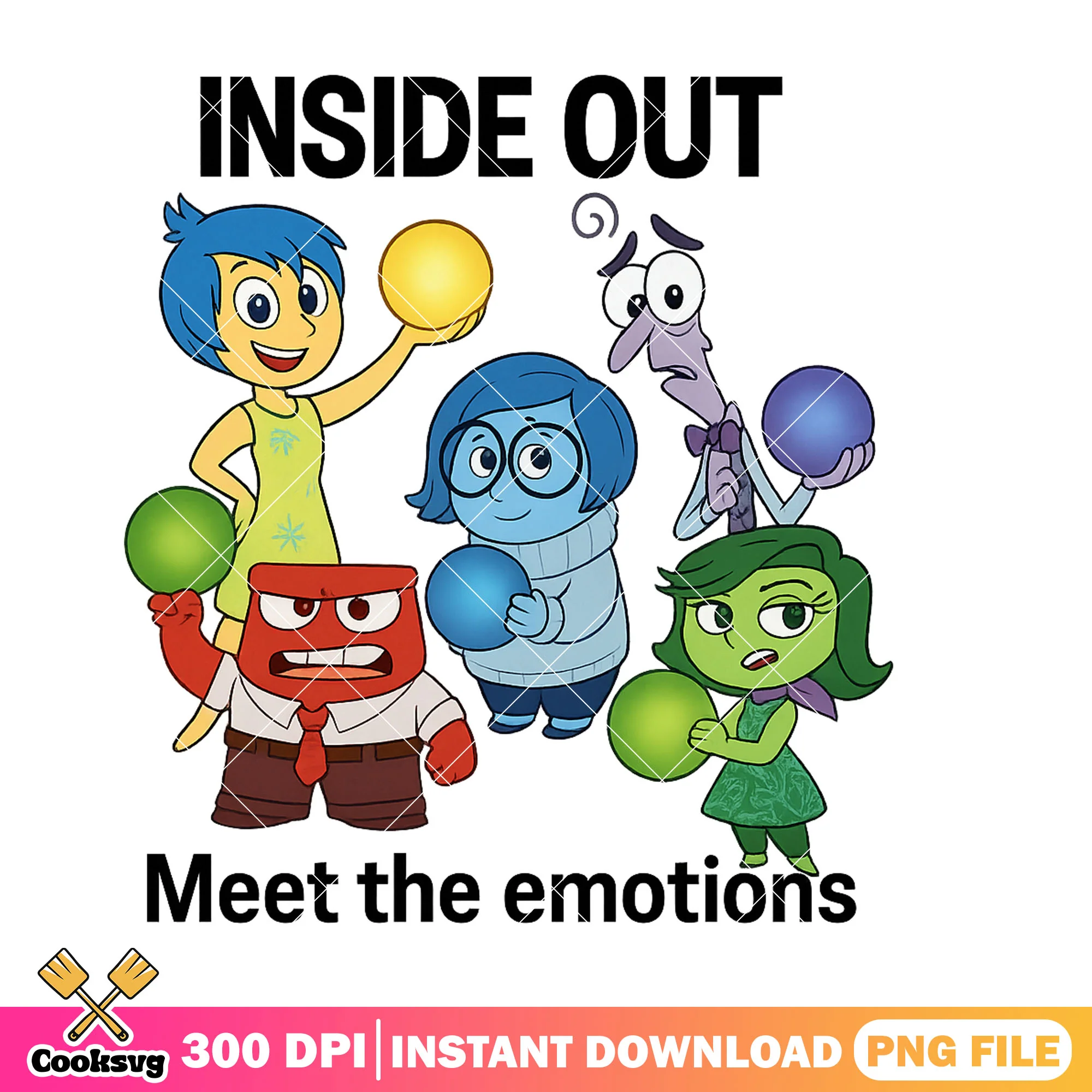 Inside out meet the emotions png, inside out png, inside out movie png
