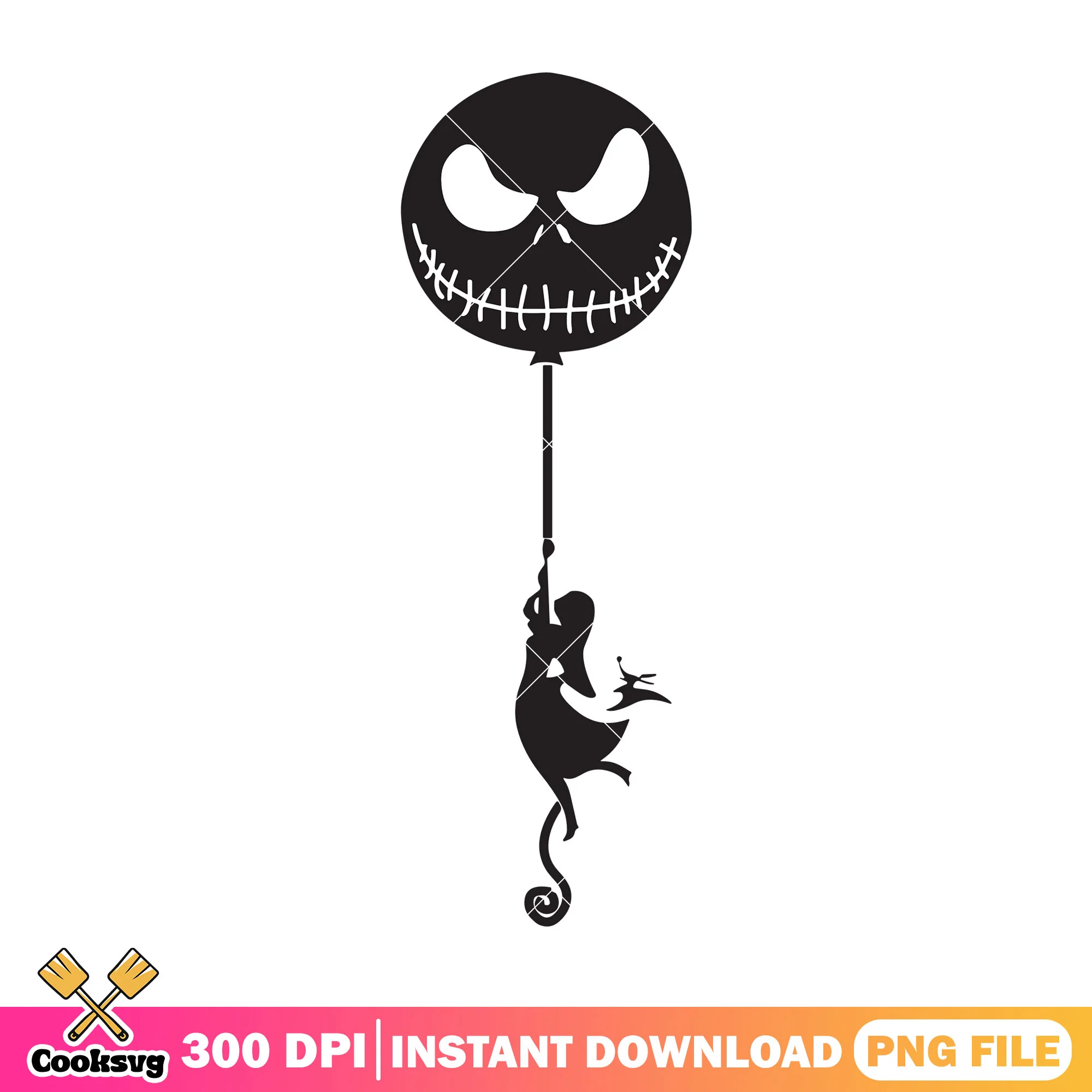 Jack balloon design file png, this is halloween png, horror movies png