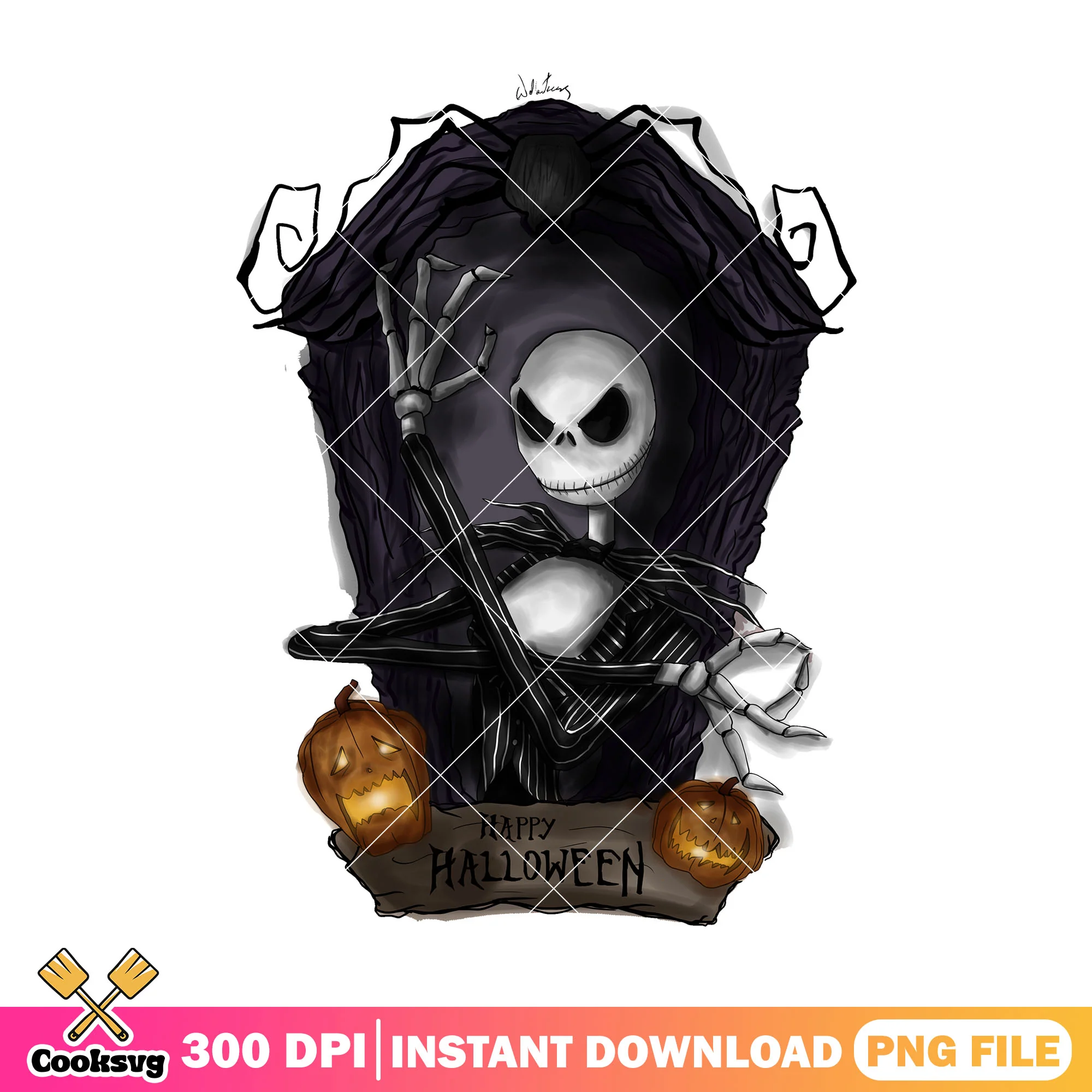 Jack happy halloween png, disney movie png, halloween cartoon png