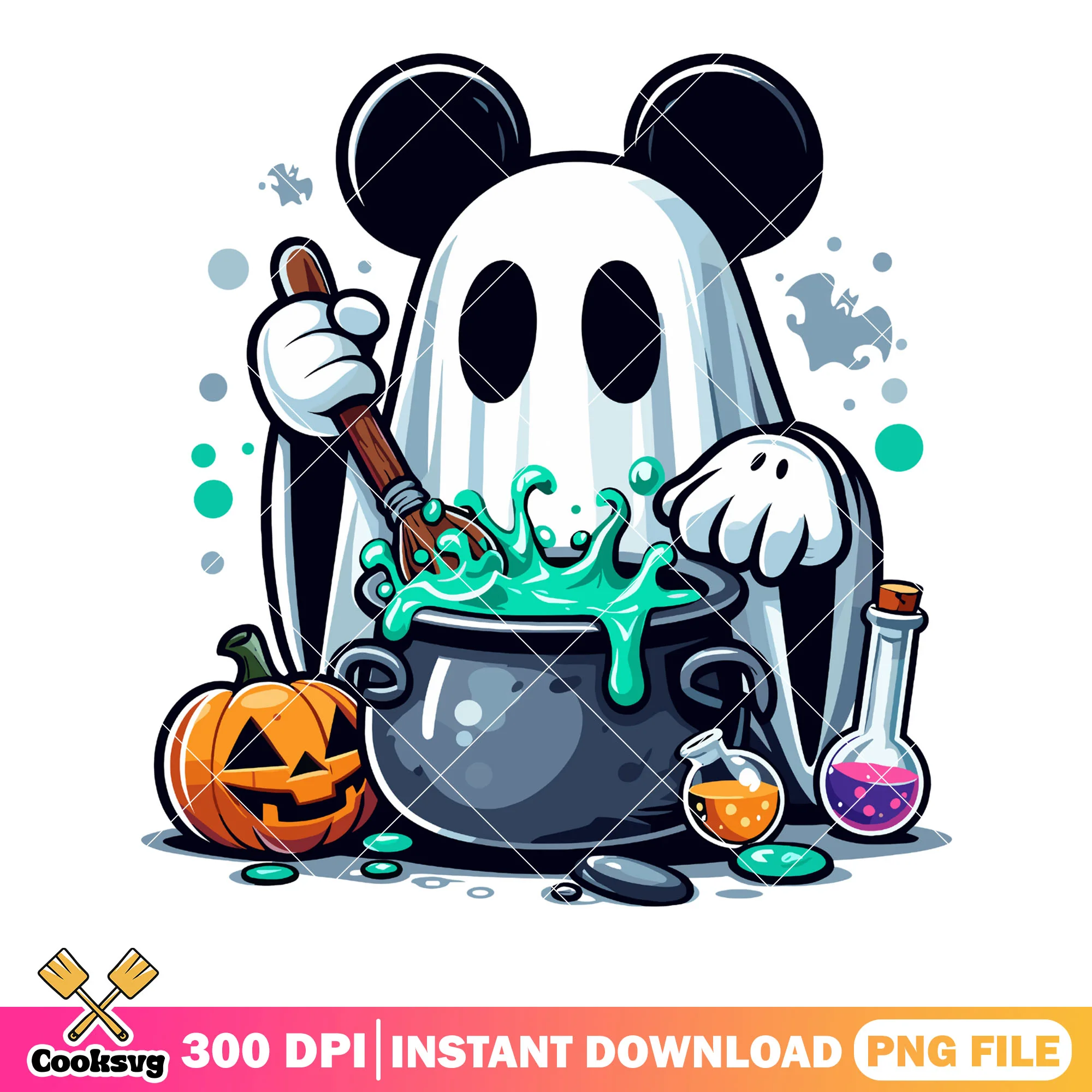 Jack o lantern mickey png, witches cauldron png, halloween scary png