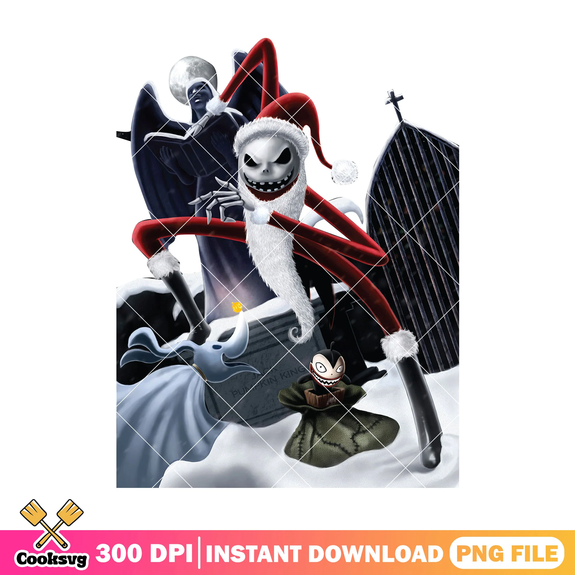 Jack santa claus design png, this is halloween png, horror town png