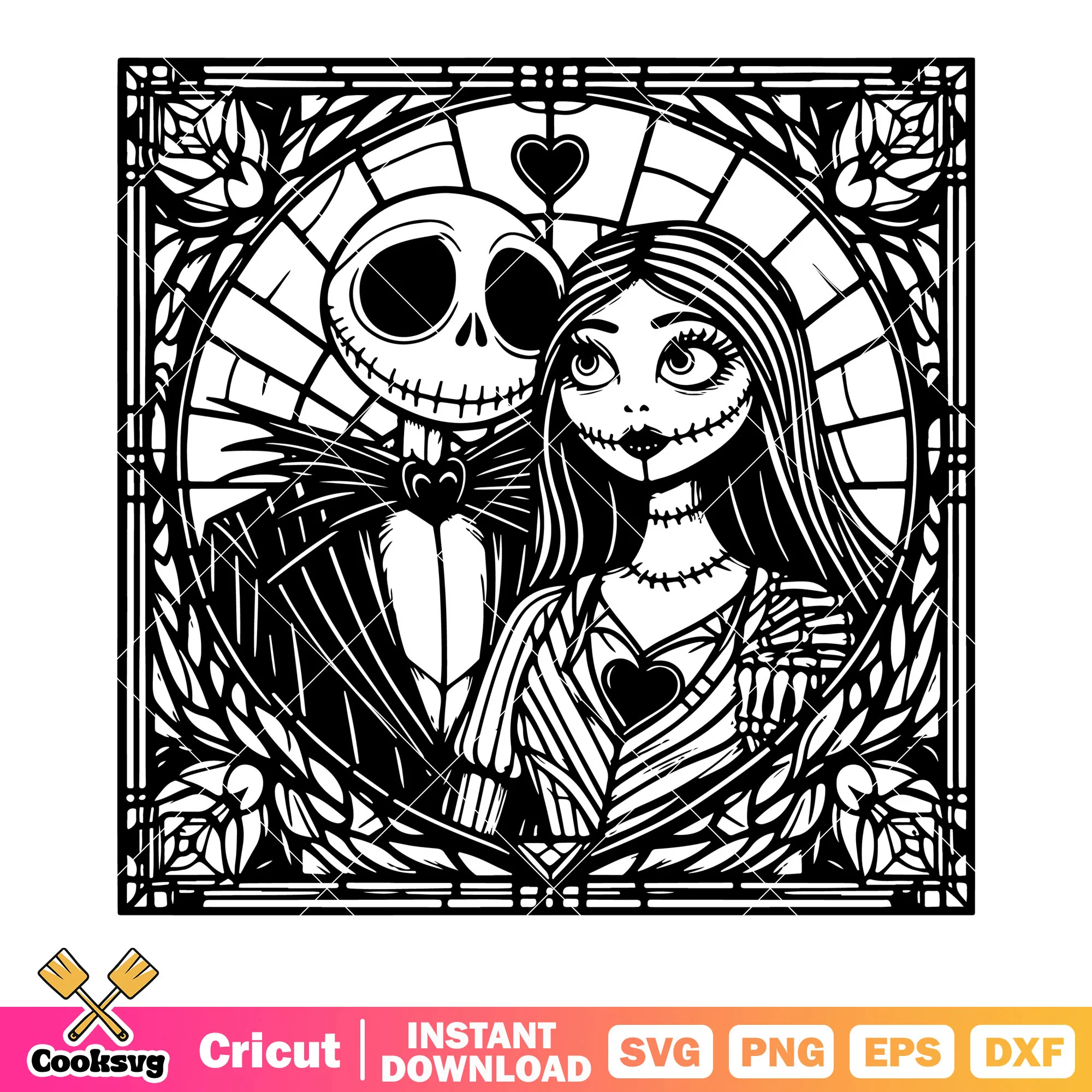 Jack skelington svg, zombie sally svg, couple moster svg