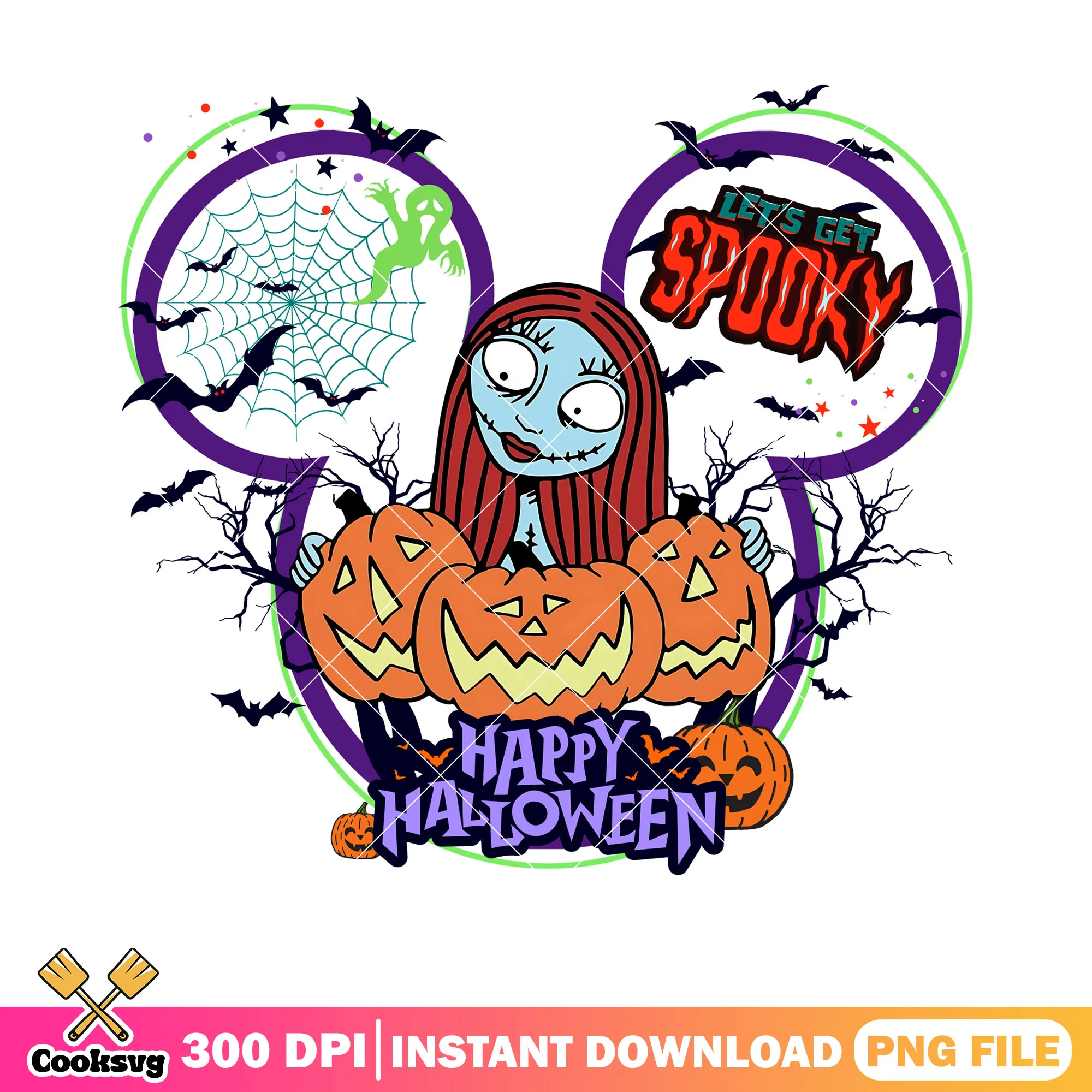 Jack skelington wife png, wicker pumpkin png, creepy halloween png