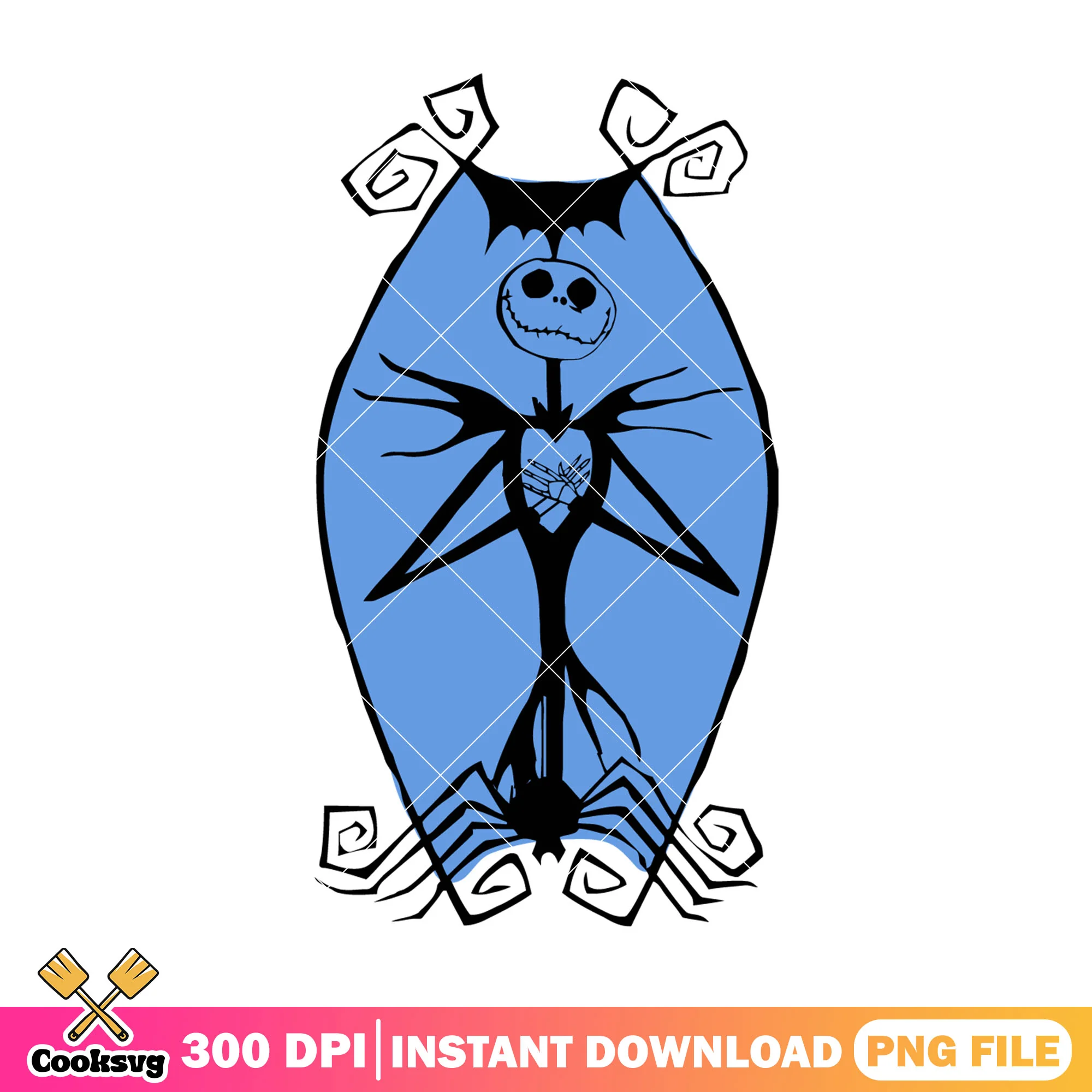 Jack skellington cartoon png, happy halloween png, jack happy png