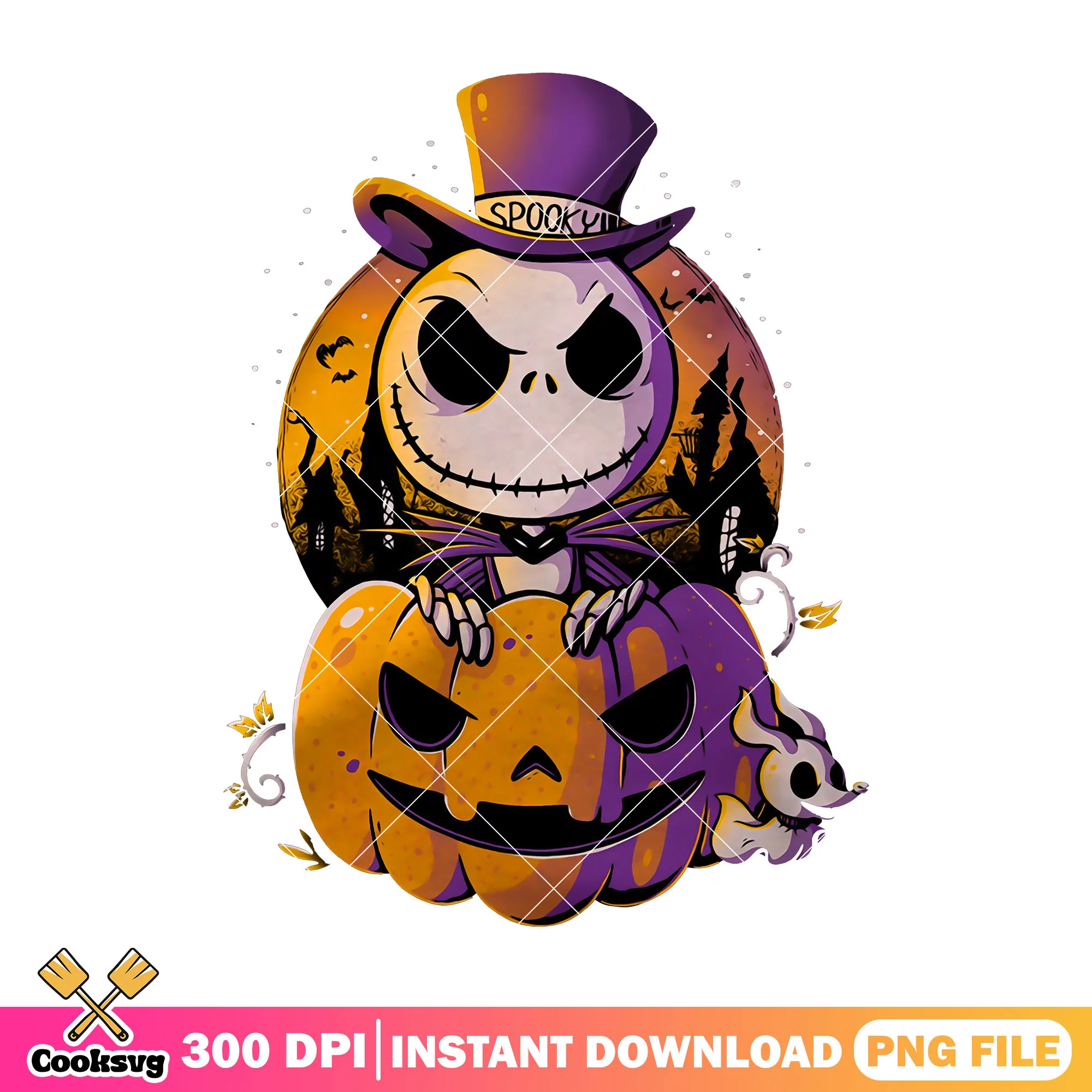 Jack Skellington pumpkin png, halloween spirit png, horror movie png