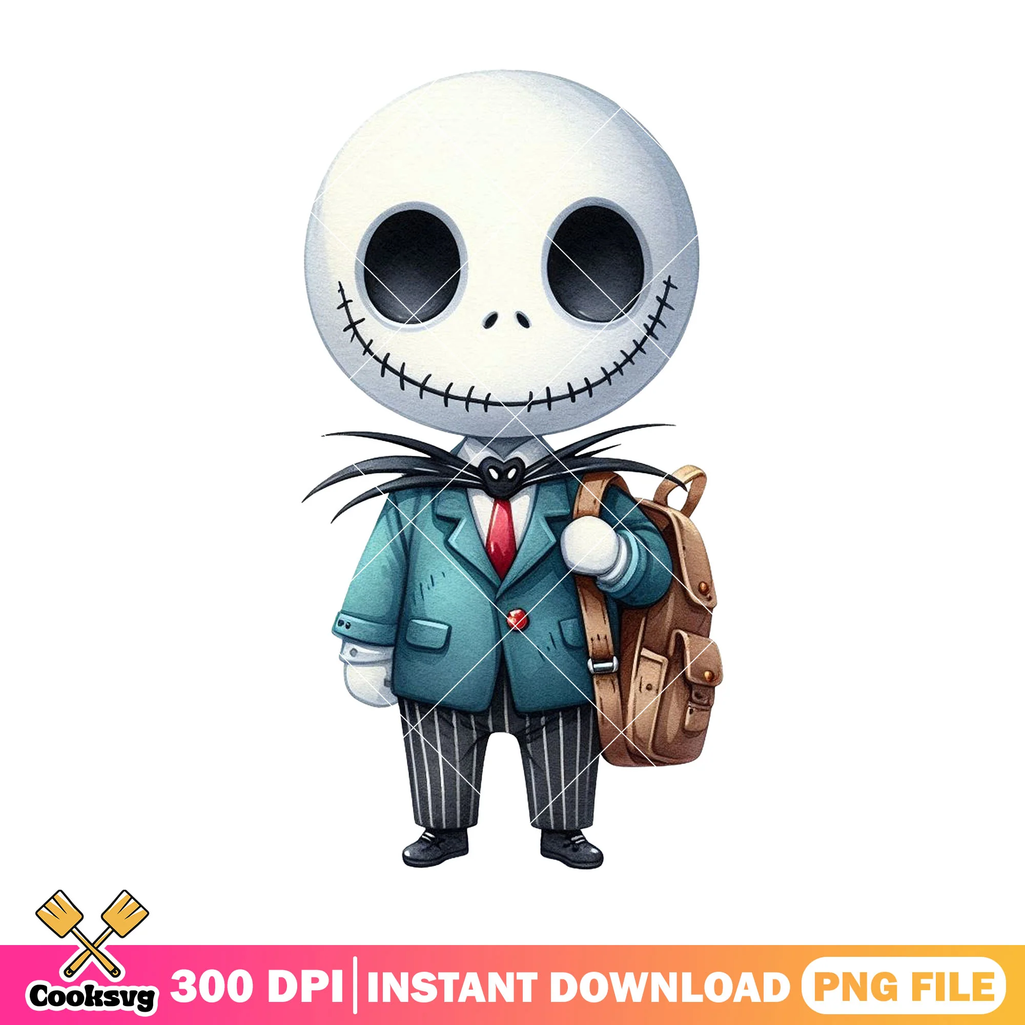 Jack skellington reading png, back to school day png, character png