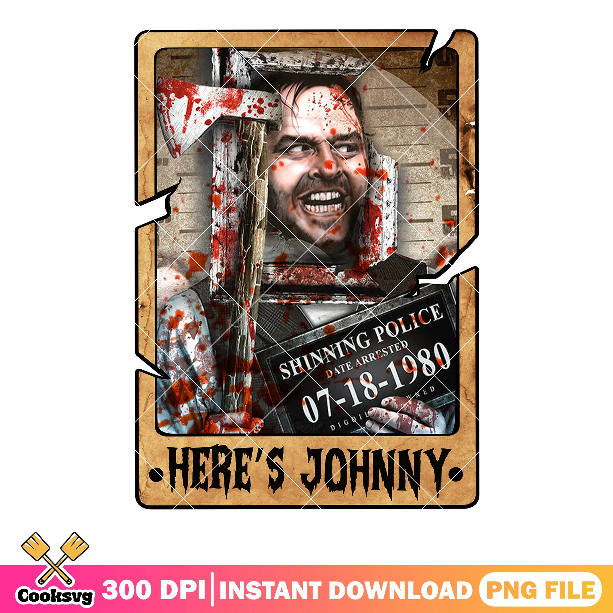 Jack torrance png, Bloody axe png, the shinning movie png