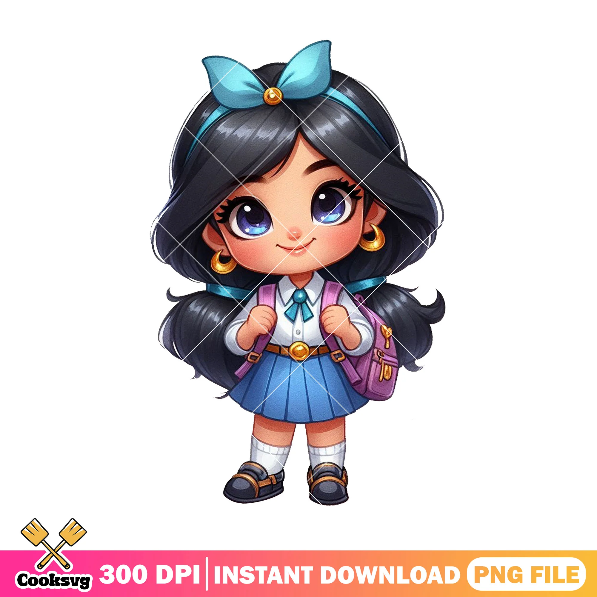 Jasmine princess png, back to school clothes png, princess disney png