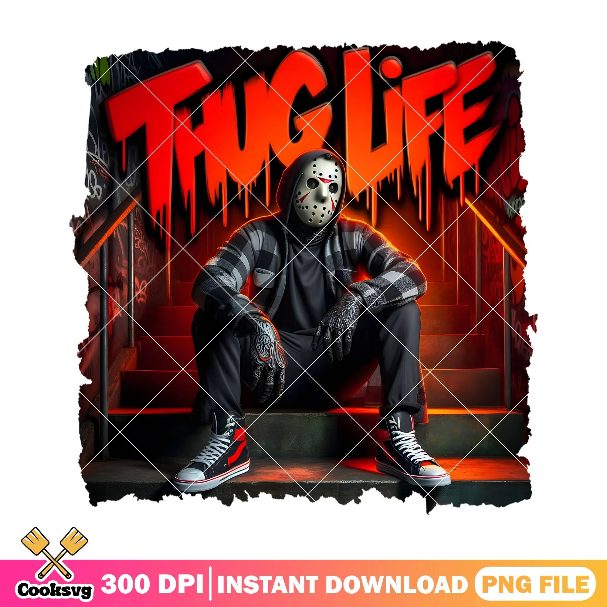 Jason and thug life png, horror jason voorhees png, jason halloween png