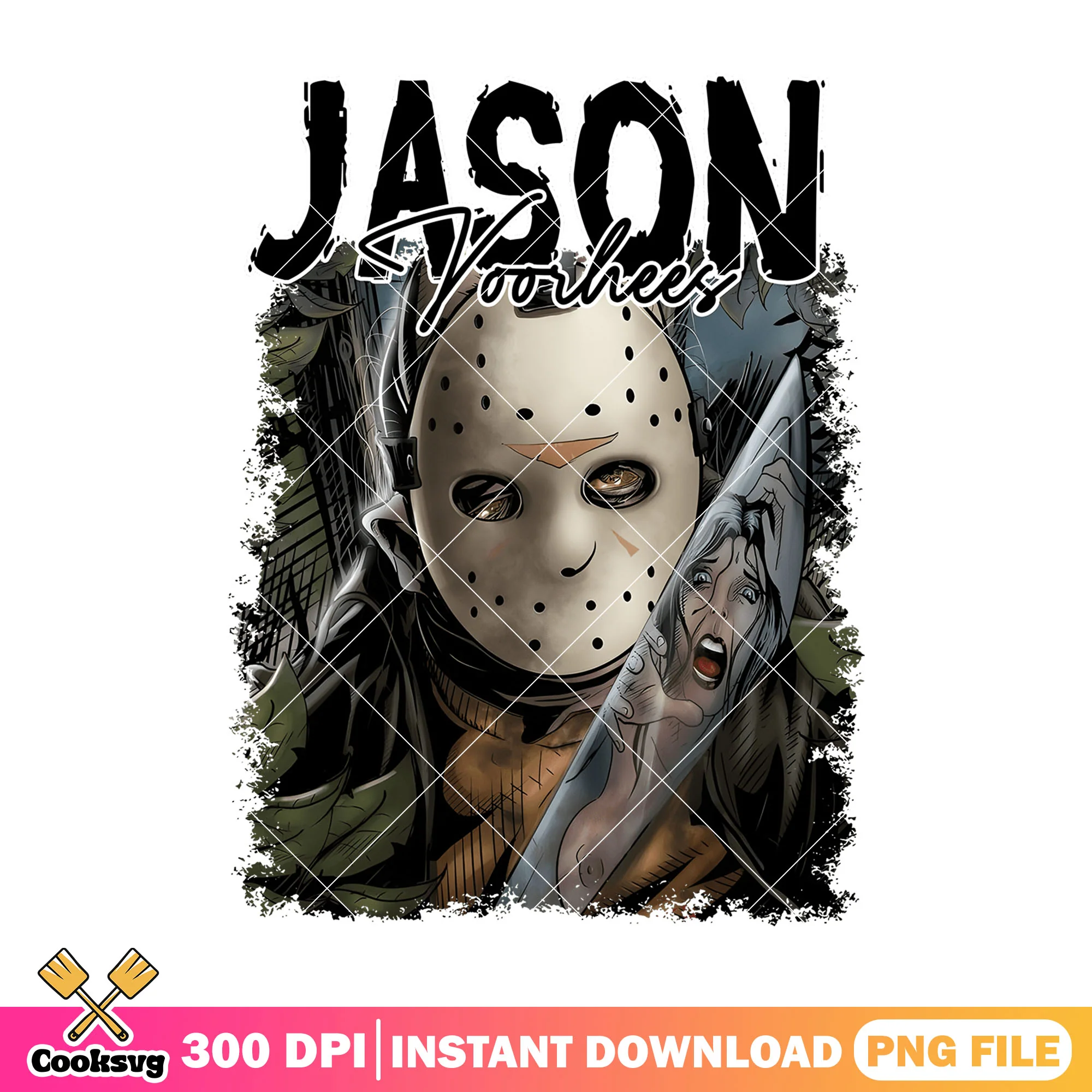 Jason voorhees horror design png, halloween movie png, horror png