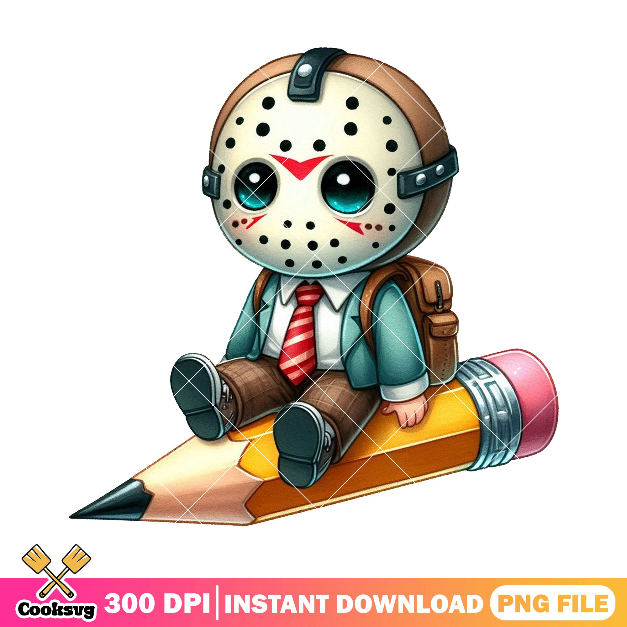 Jason voorhees pencil png, jason voorhees art png, back to school image png