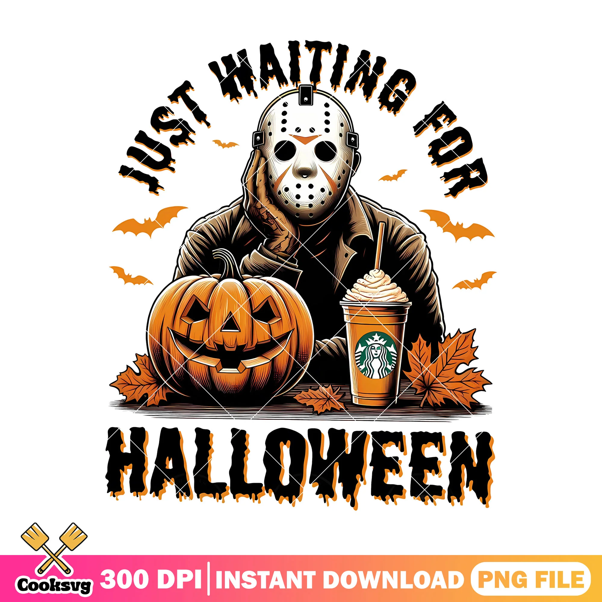 Jason Voorhees with pumpkin png, halloween spirit png, horror movie png