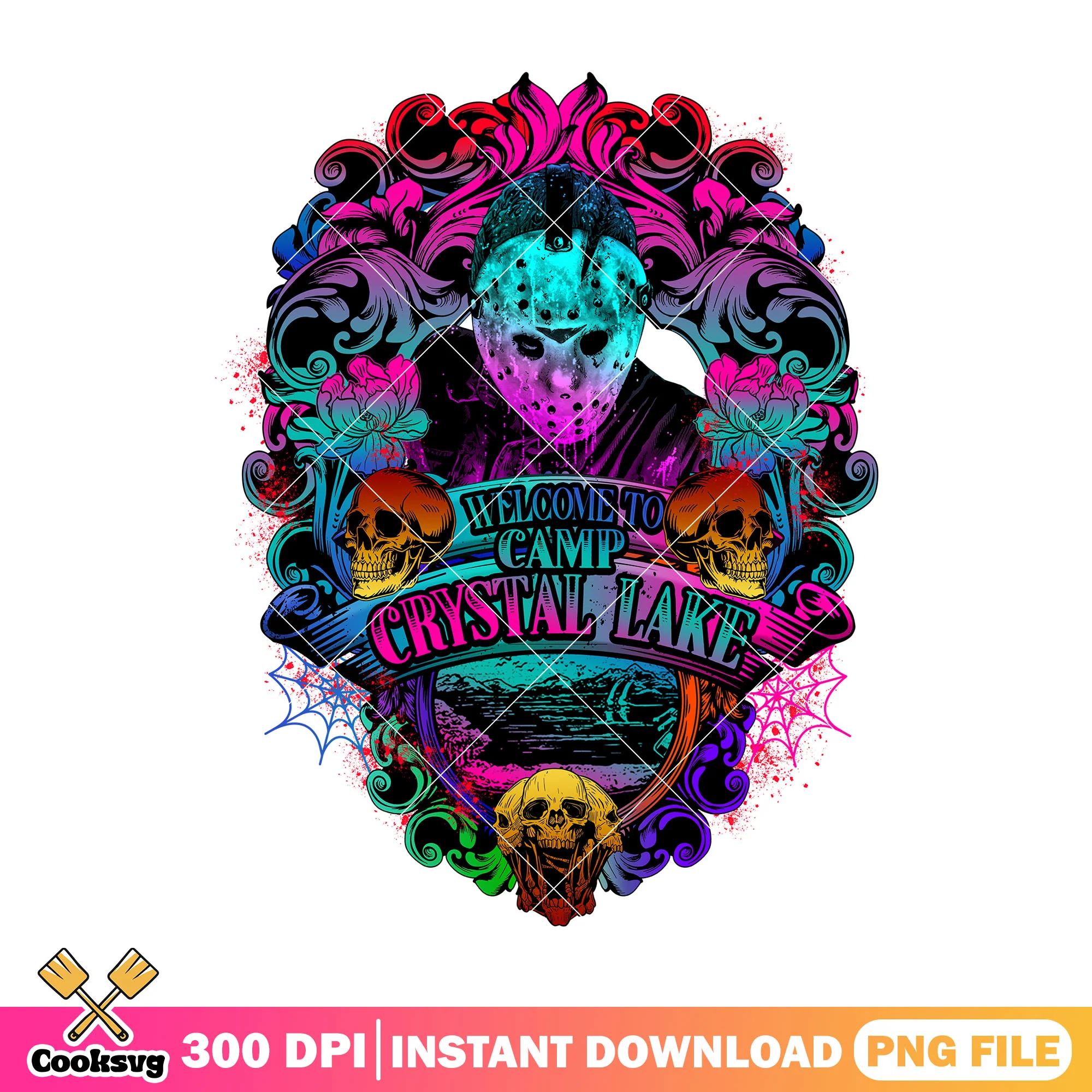 Jason welcome to camp crystal lake design png, jason voorhees movie png