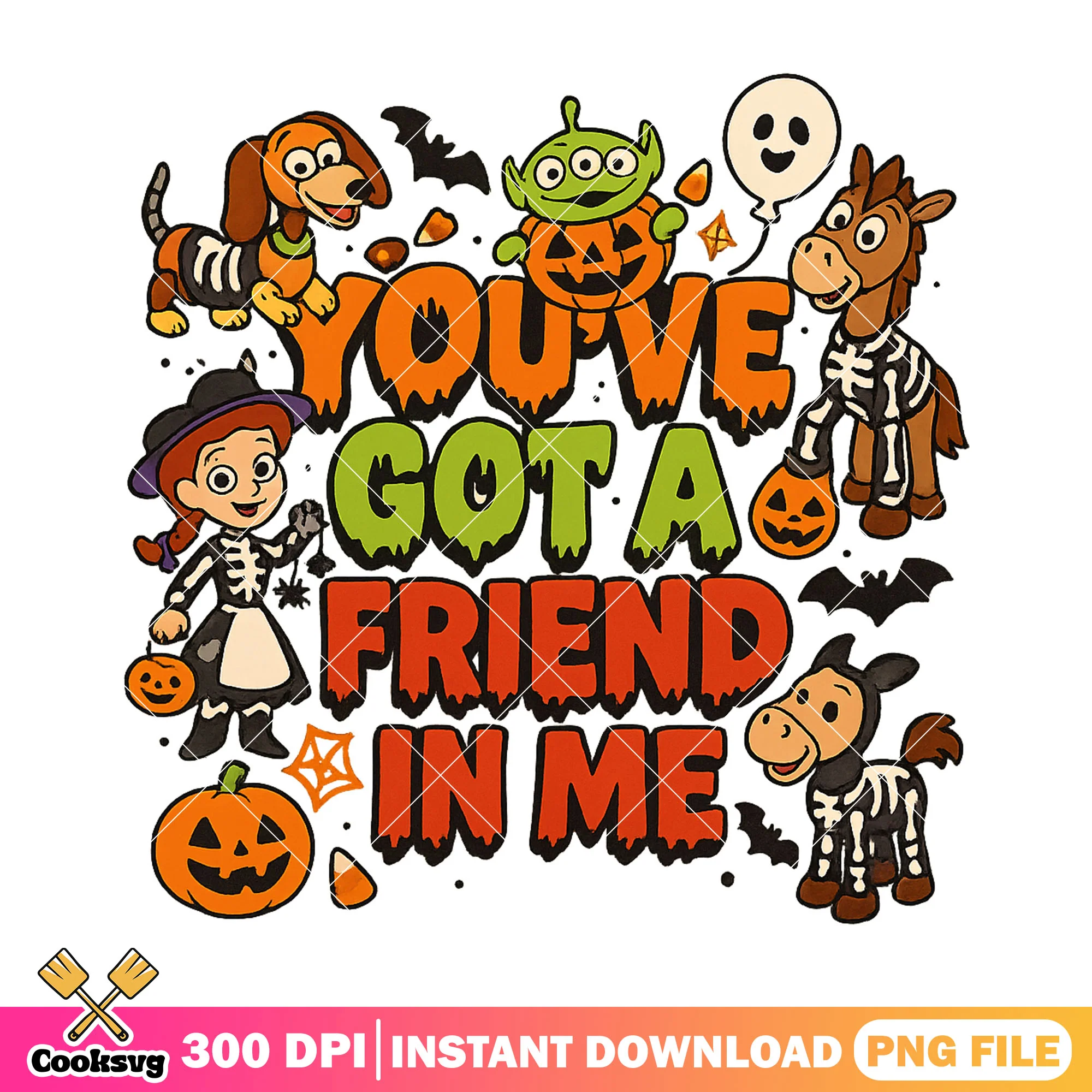 Jessie happy halloween png, halloween day png, disney jessie png