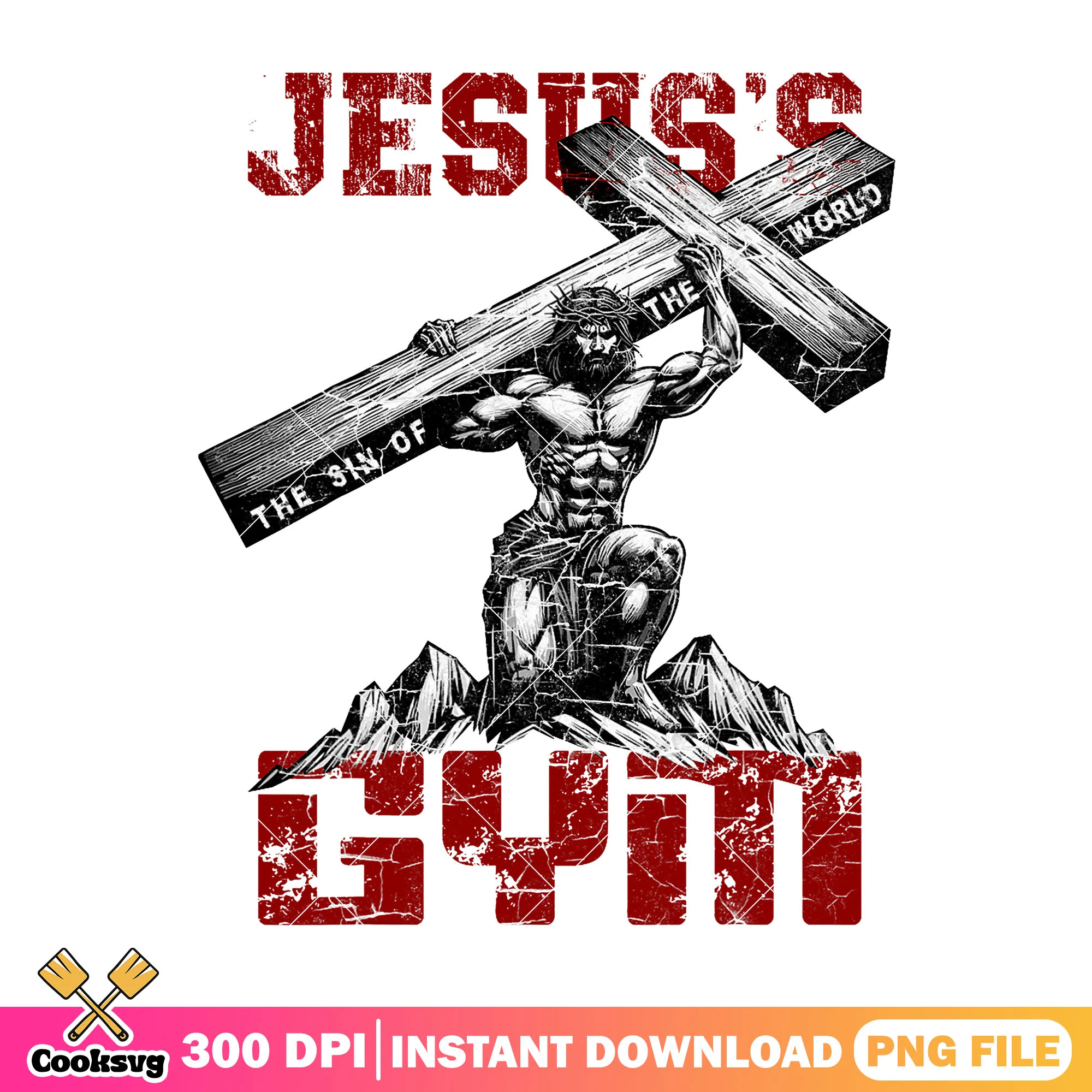Jesus gymmer design png, jesus gym png, jesus is god png