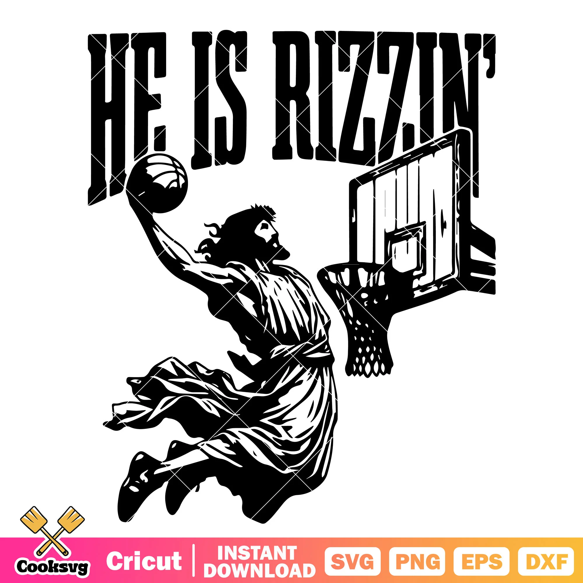 Jesus he is rizzin design svg, he is rizzin svg, jesus loves me svg