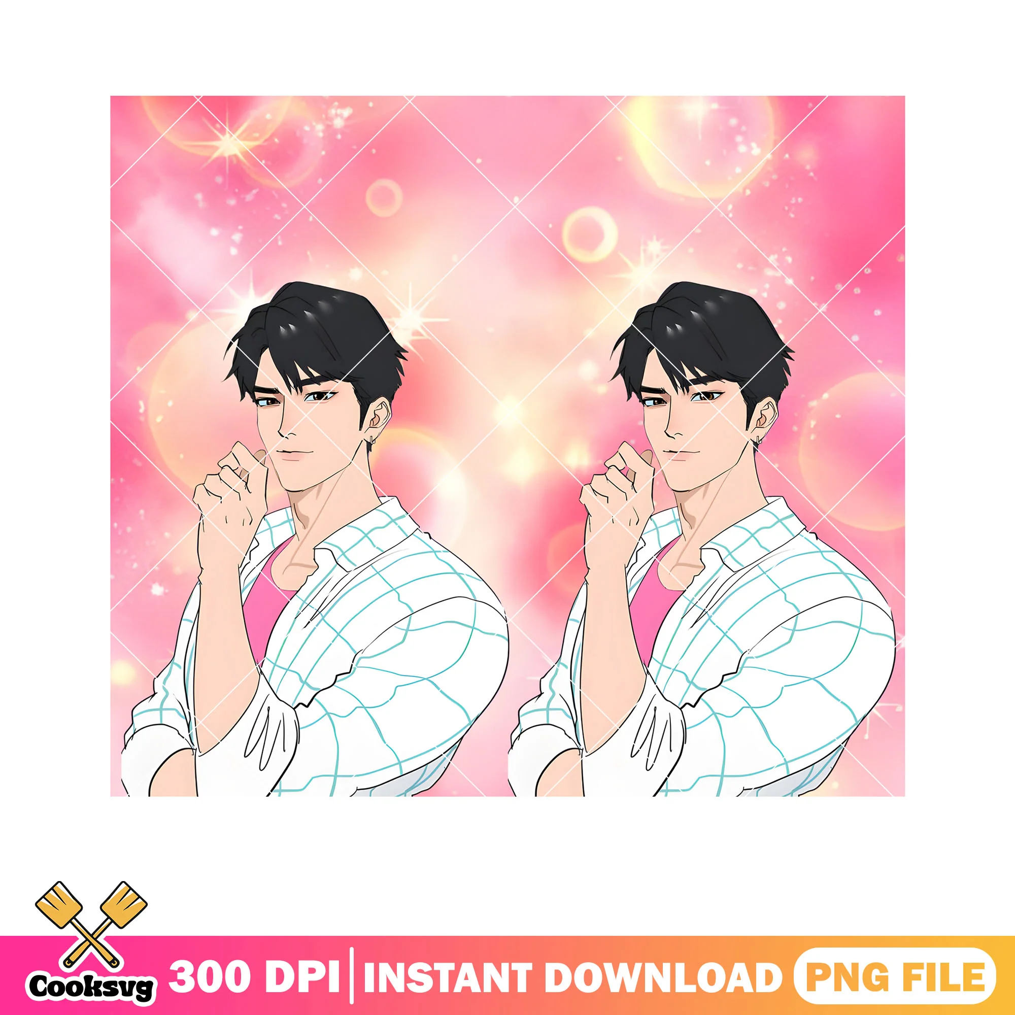Jinu in love illusion png tumbler, jinu saja png, love saja boys png