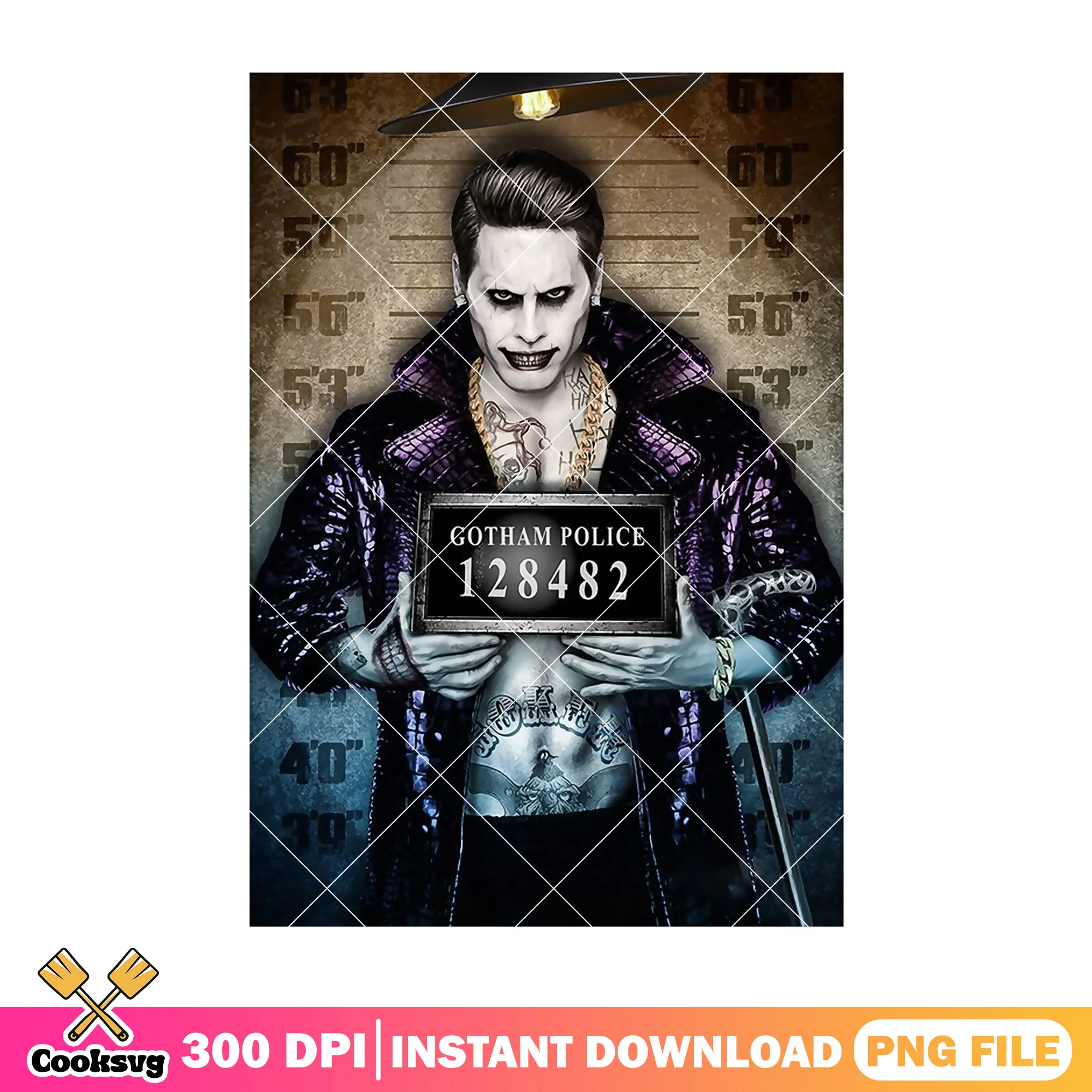 Joker horror crime photo design png, suicide squad movie png