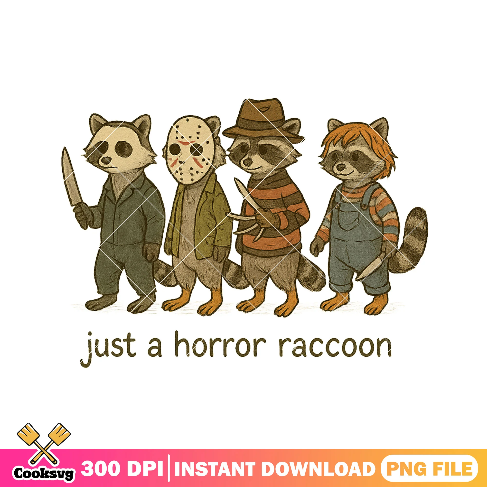 Just a horror raccoon png, raccoon horror png, spirit halloween png