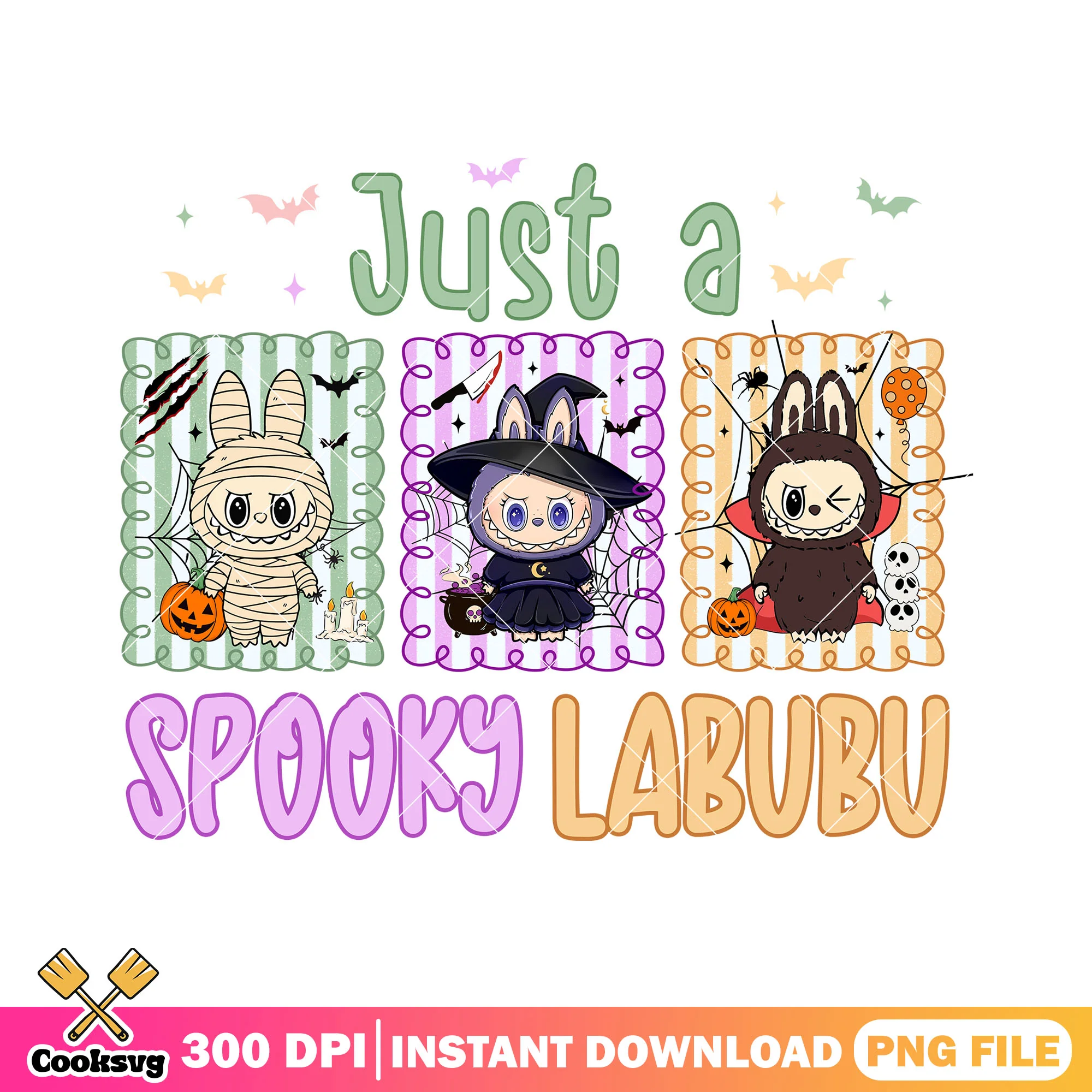 Just a spooky labubu doll png, labubu clothes png, halloween spirit png