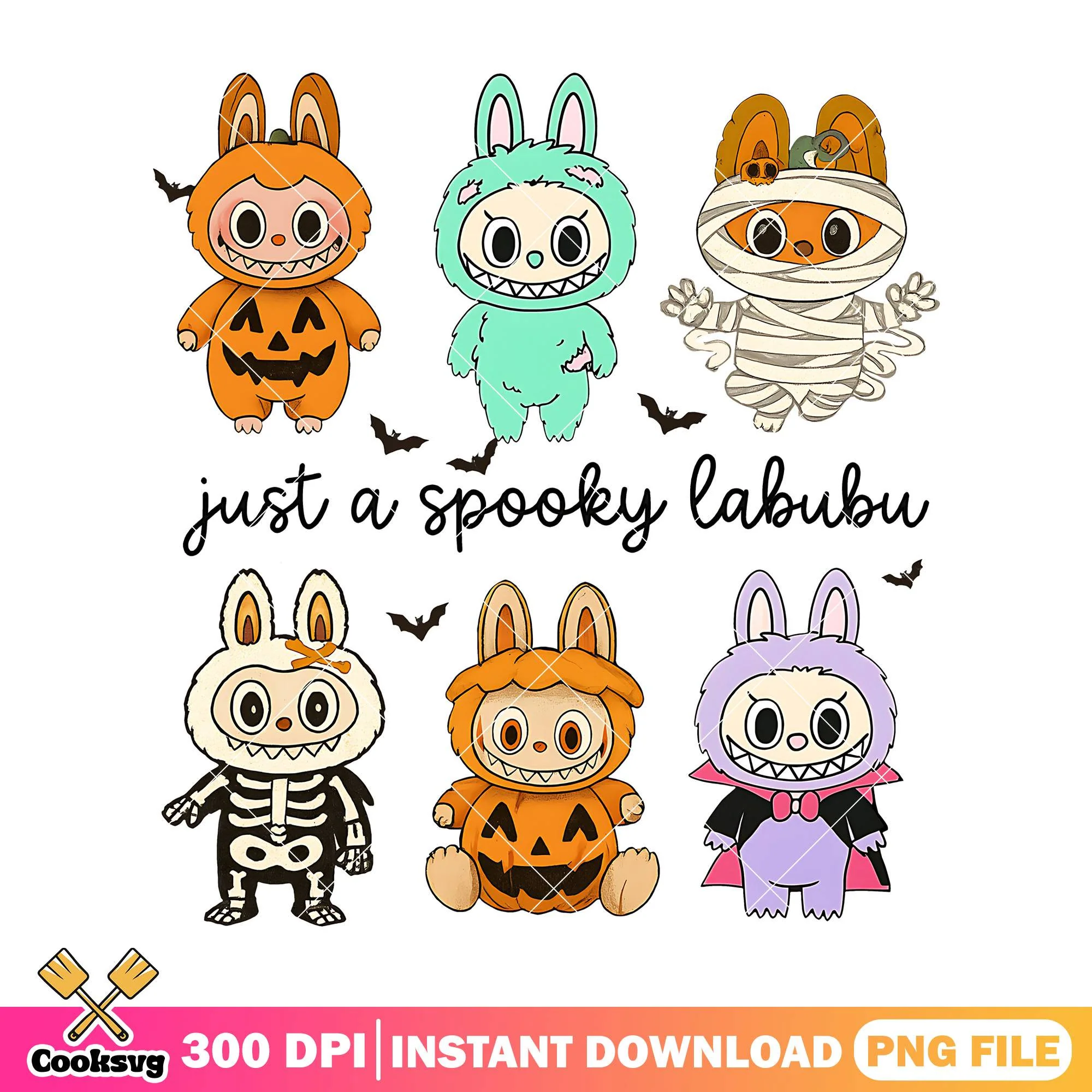 Just a spooky labubu png, outfits labubu png, spirit halloween png