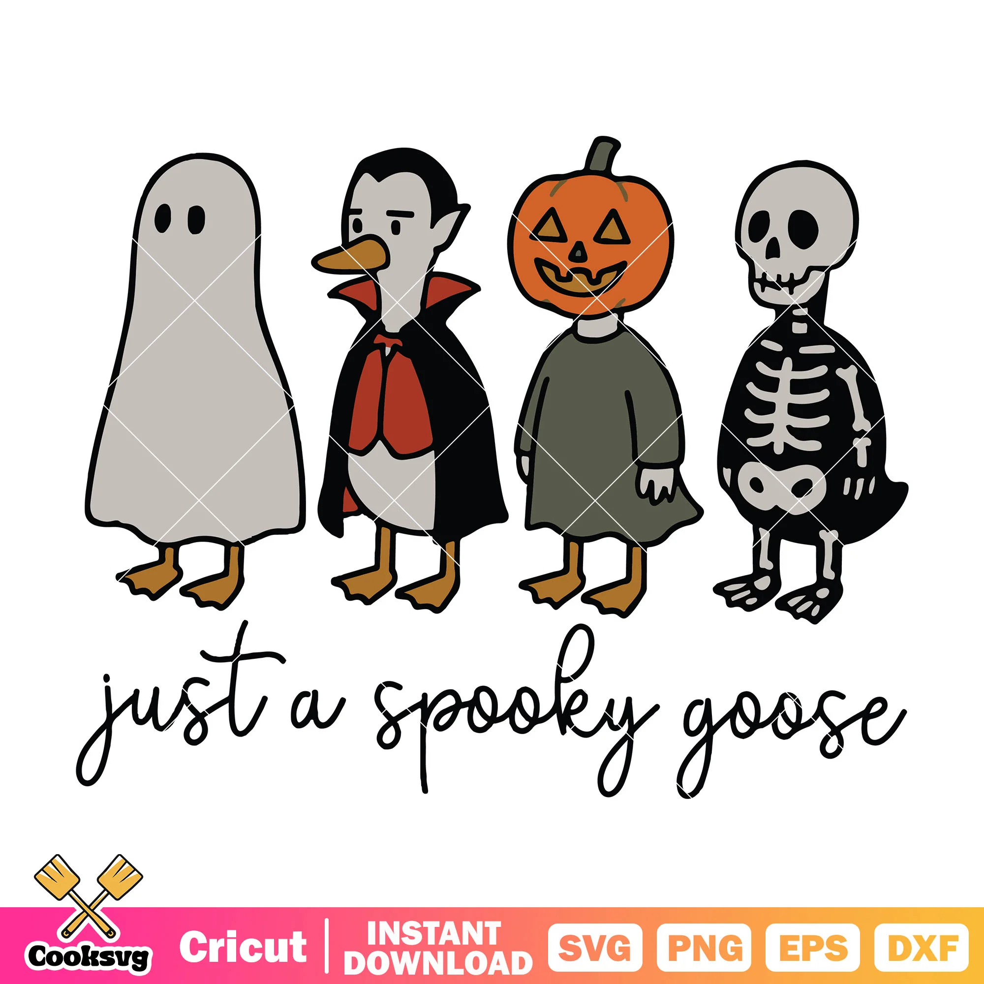 Just spooky goose svg, goose halloween svg, spooky goose svg