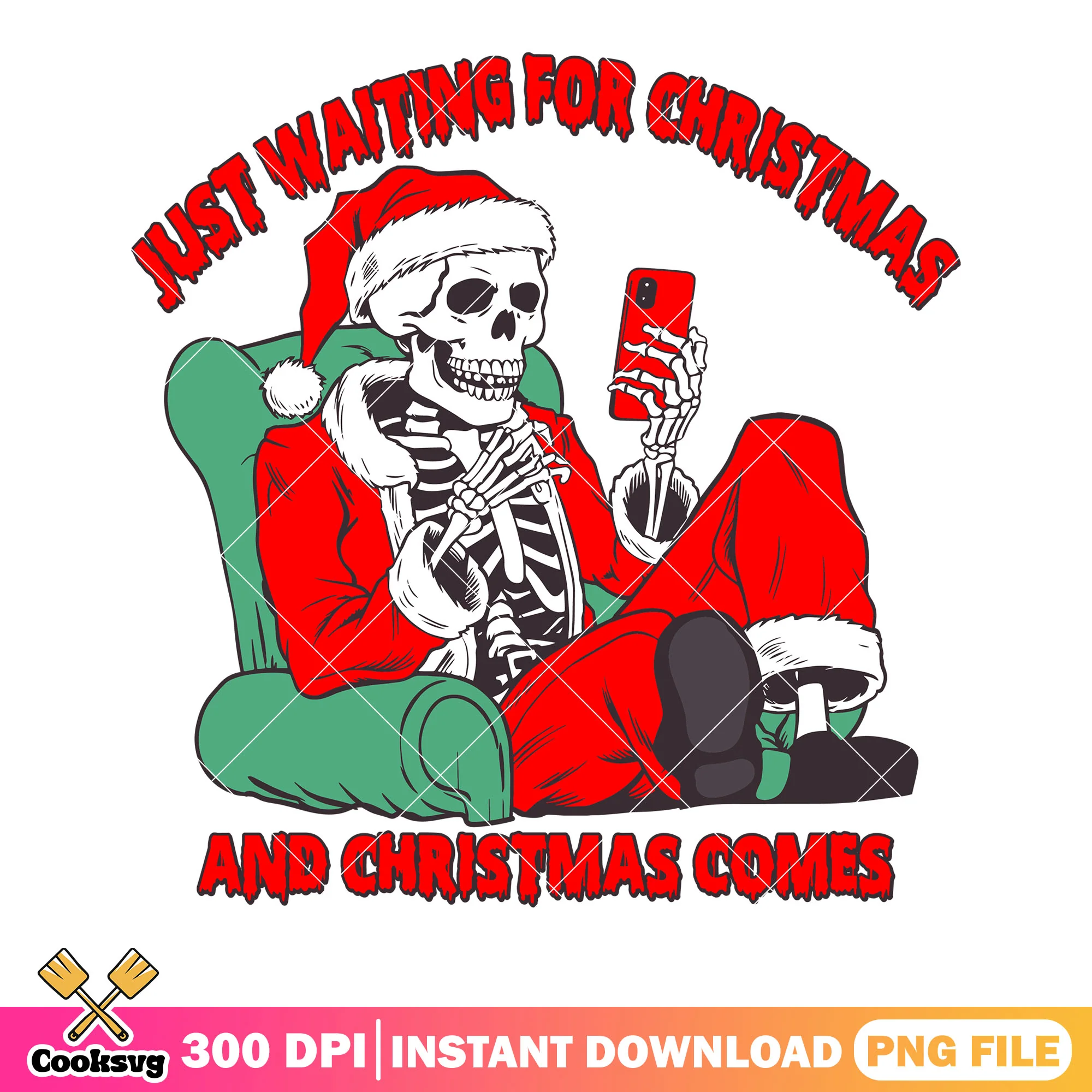 Just Waiting For Christmas And Christmas Comes png, santa costume png