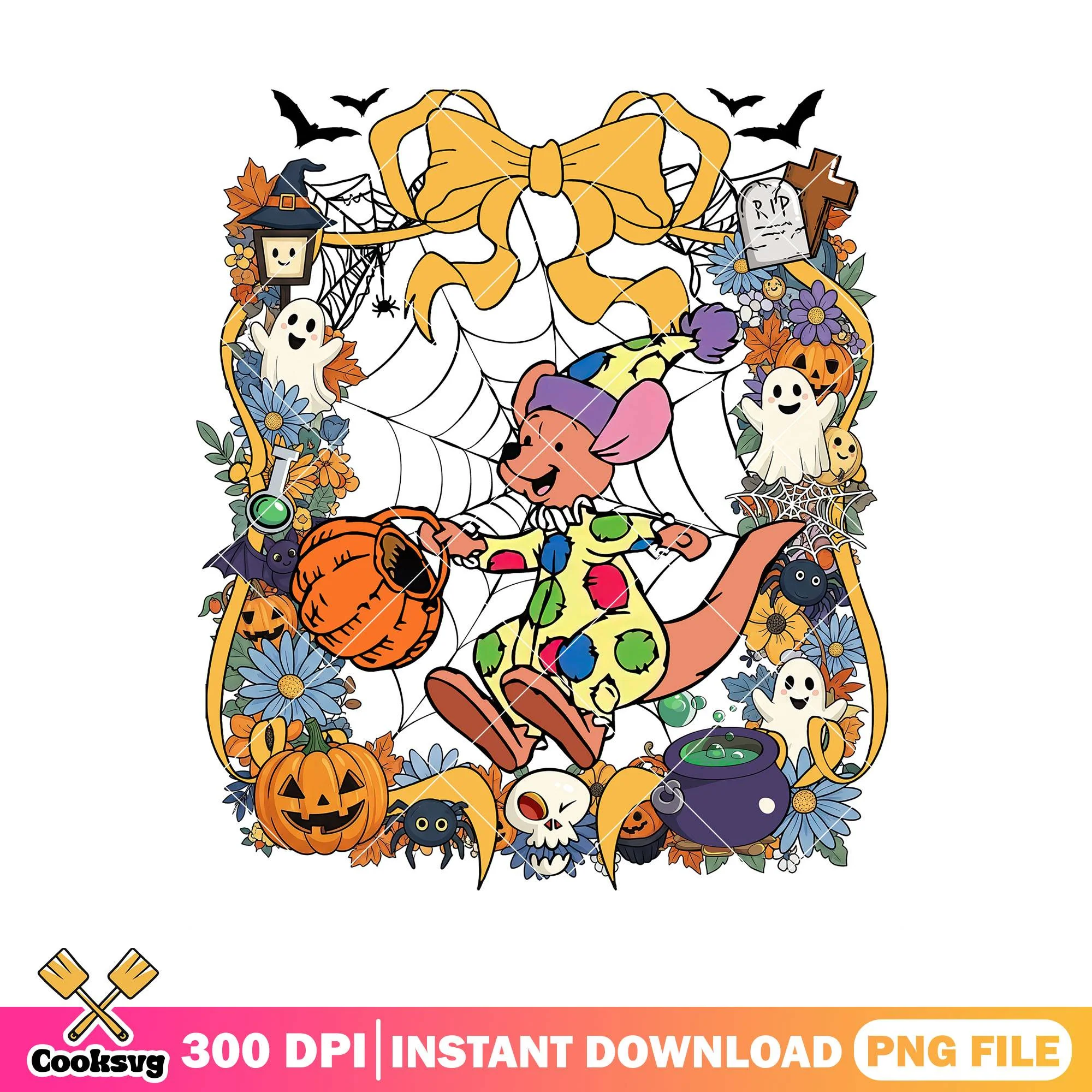 Kanga halloween design png, disney kanga png, halloween kanga png
