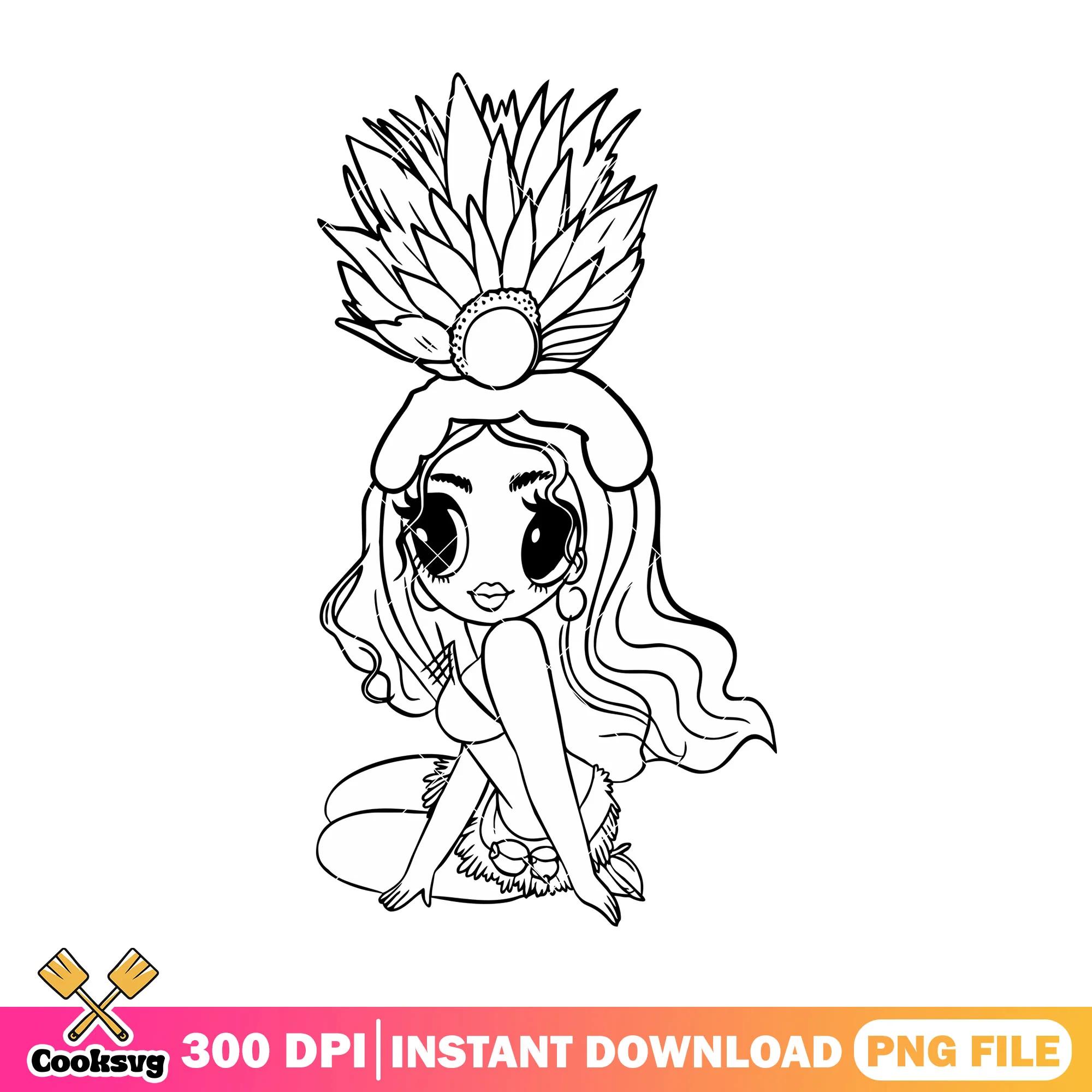 Karol g cartoon black white png, karol g cartoon png, karol g png