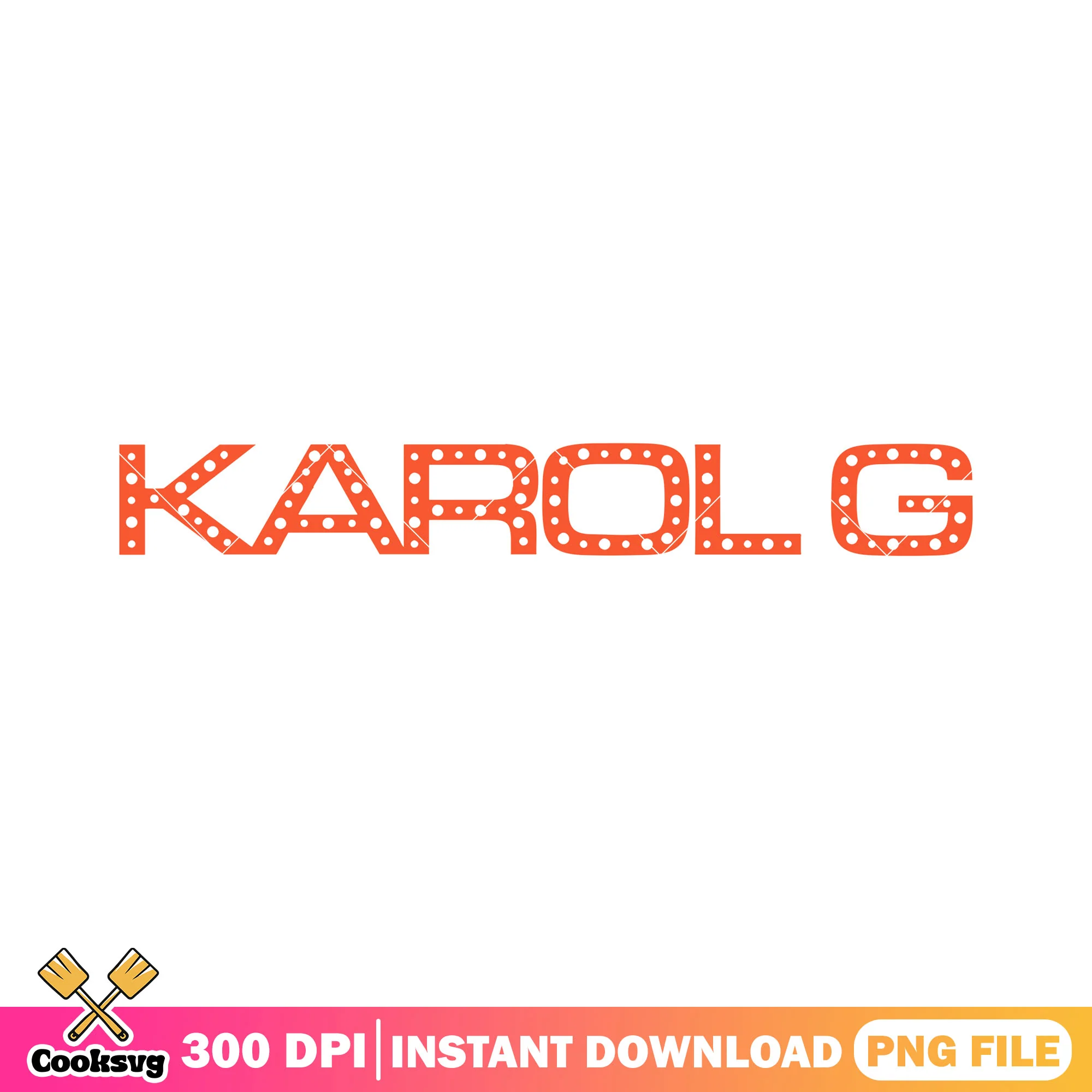 Karol g orange logo png, karol g singer png, karol g name png