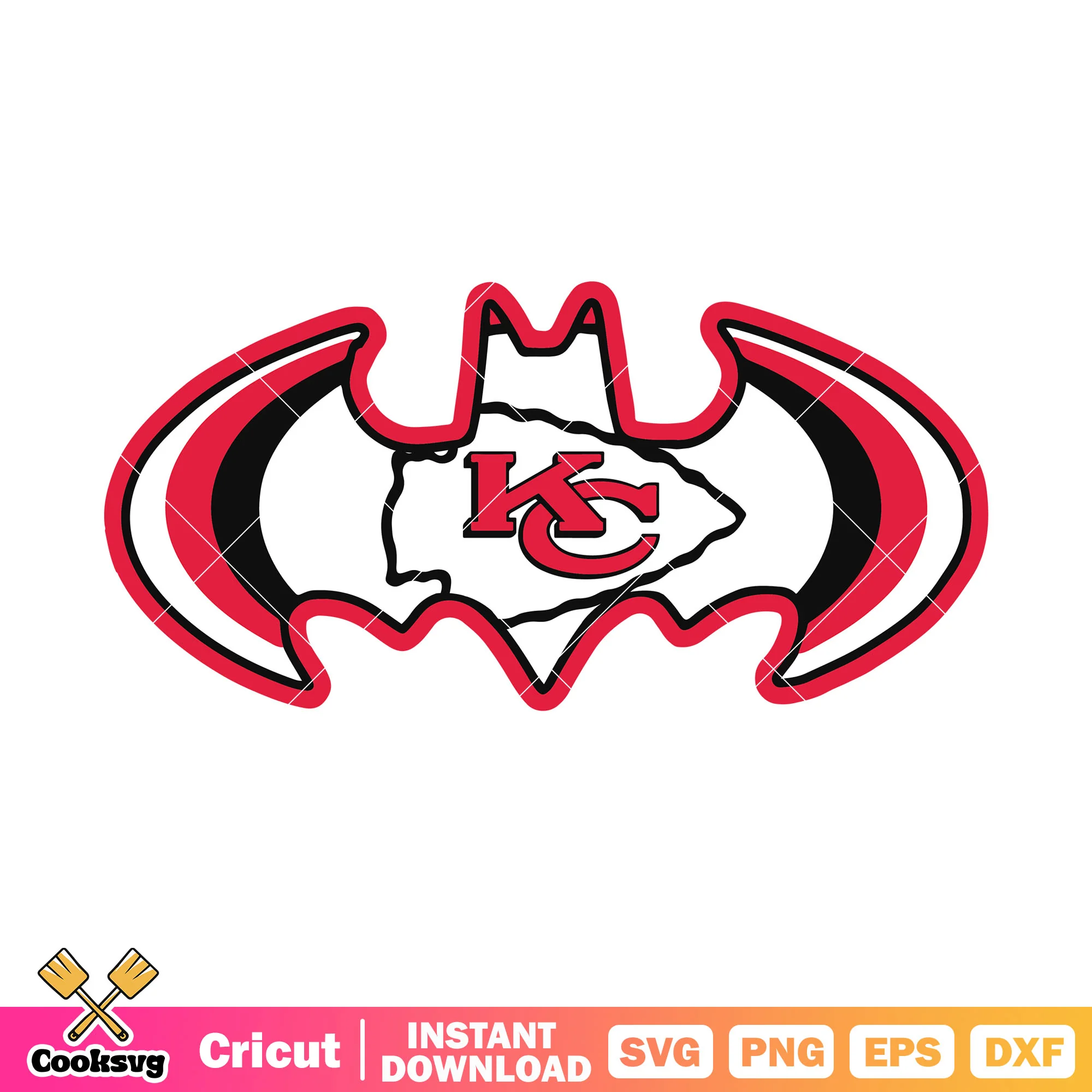 KC logo kansas team svg, kansas city chiefs svg, batman svg