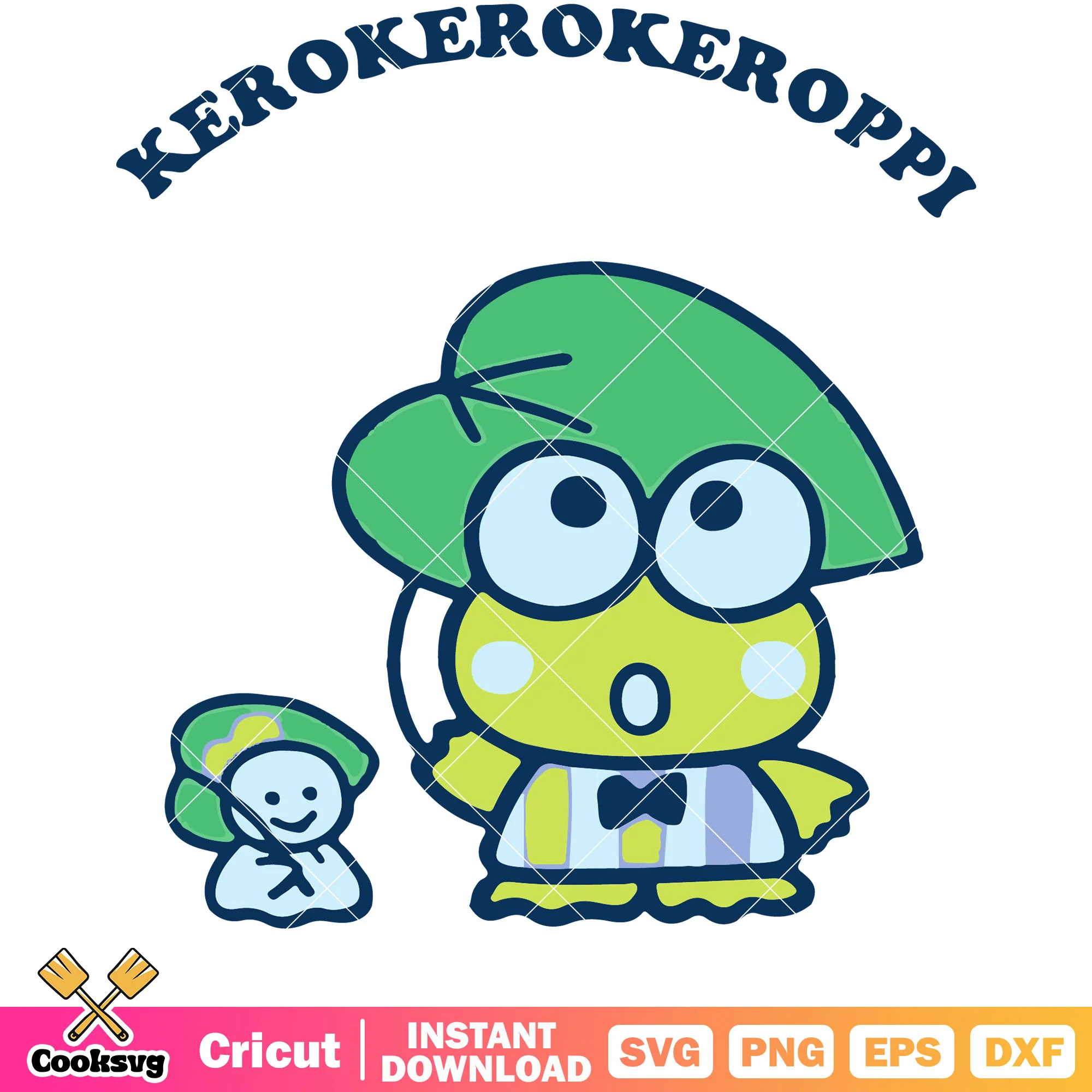 Keroppi and teru teru svg, keroppi and friends svg, hello kitty svg
