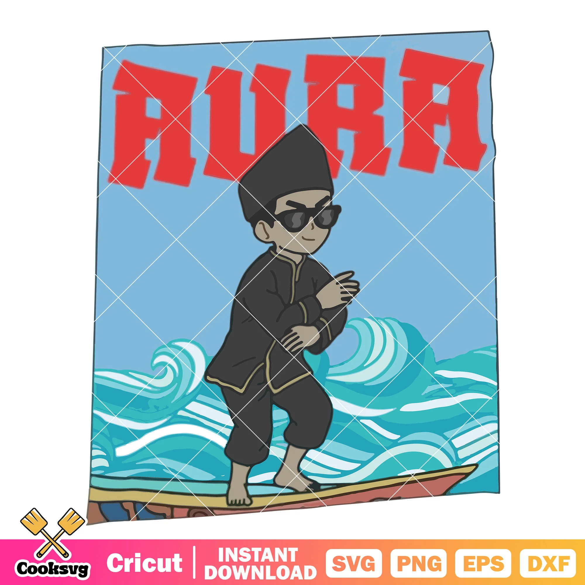Kids boat aura farming svg, aura farming svg, tiktok viral trends svg