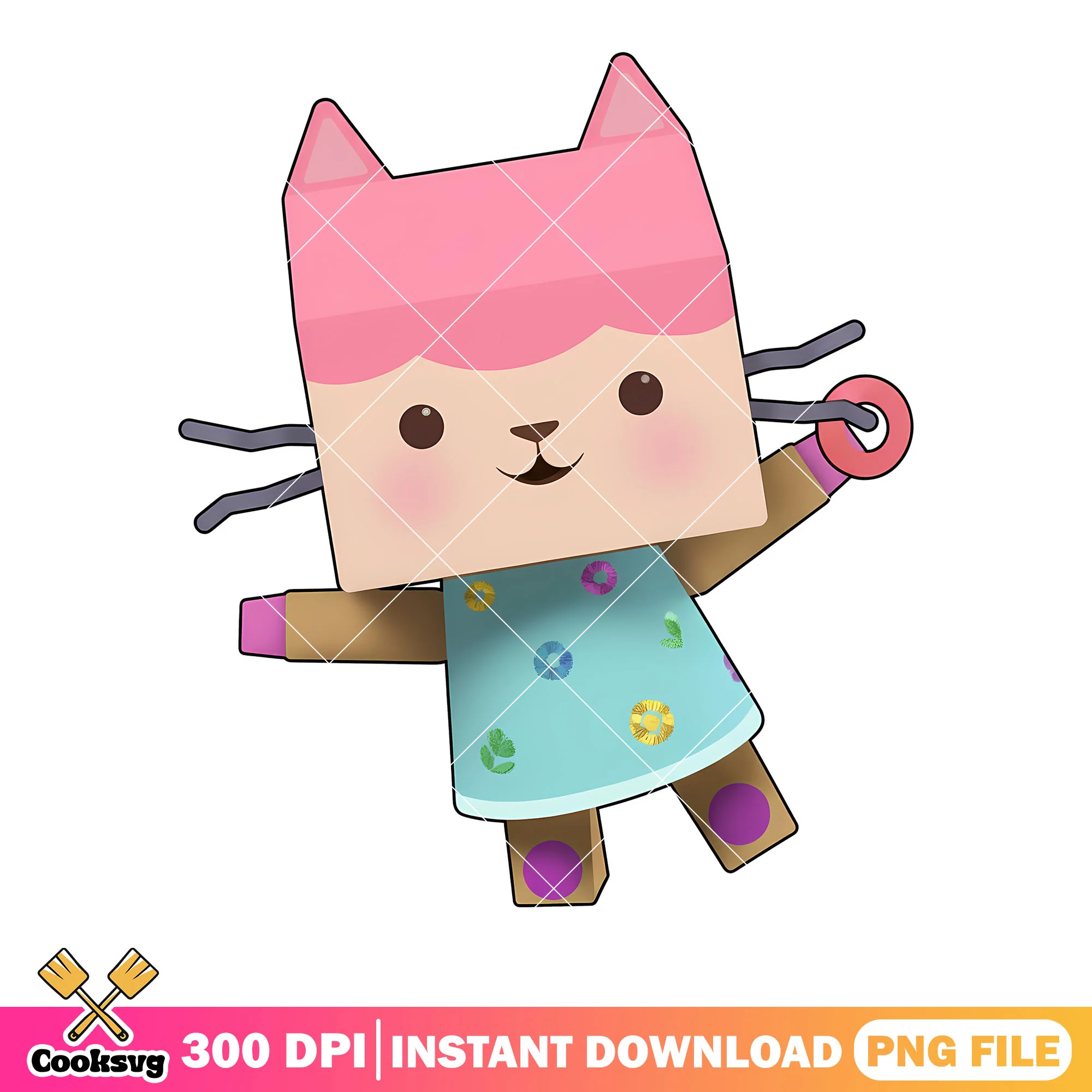 Kitten ring baby box png, gabby dollhouse png, lovely kitten png