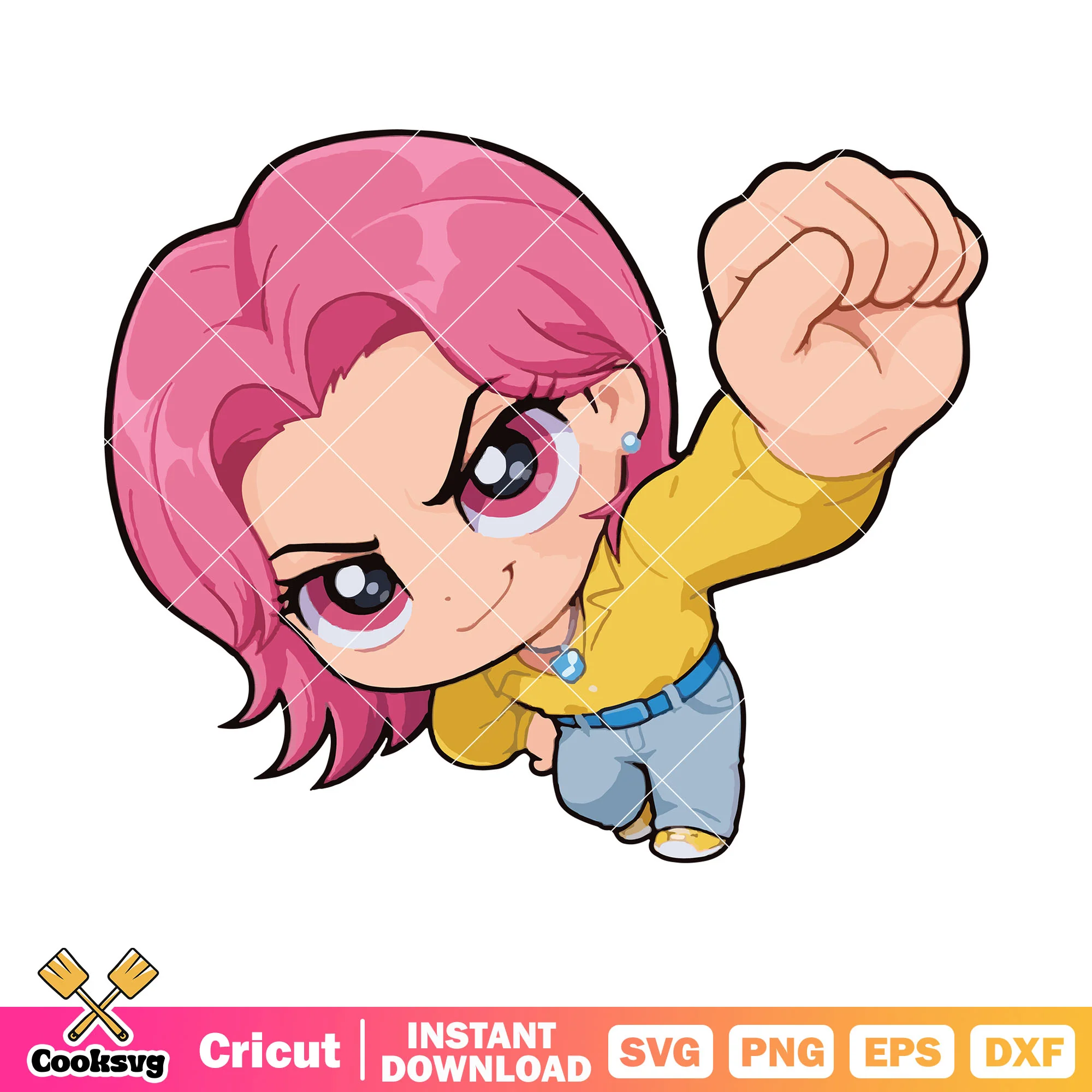 Knock the cam chibi romance svg, romance saja svg, kpop saja svg